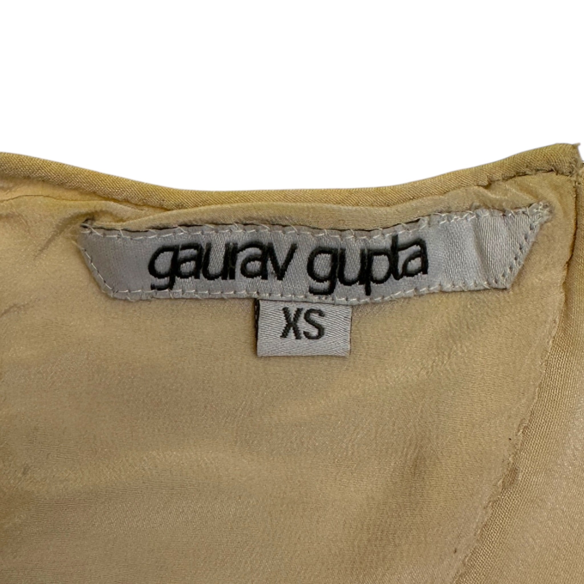 Gaurav Gupta Fish Cut Ivory One Shoulder Gown S