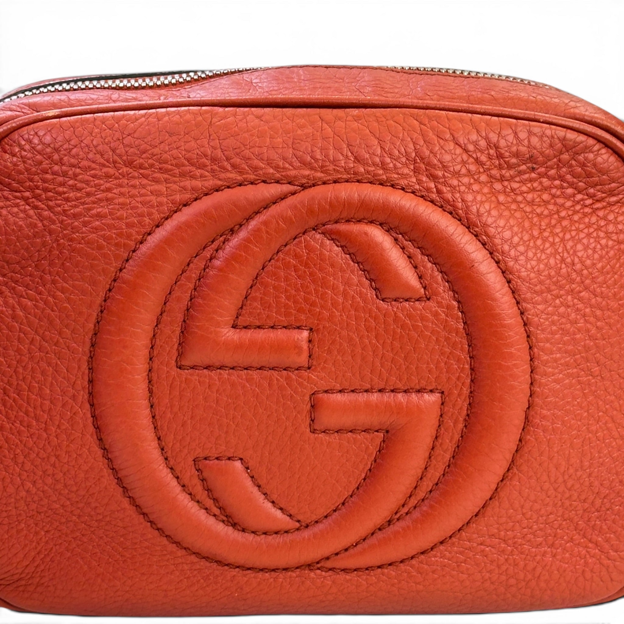 Gucci Soho Disco Bag Orange Pebbled Leather