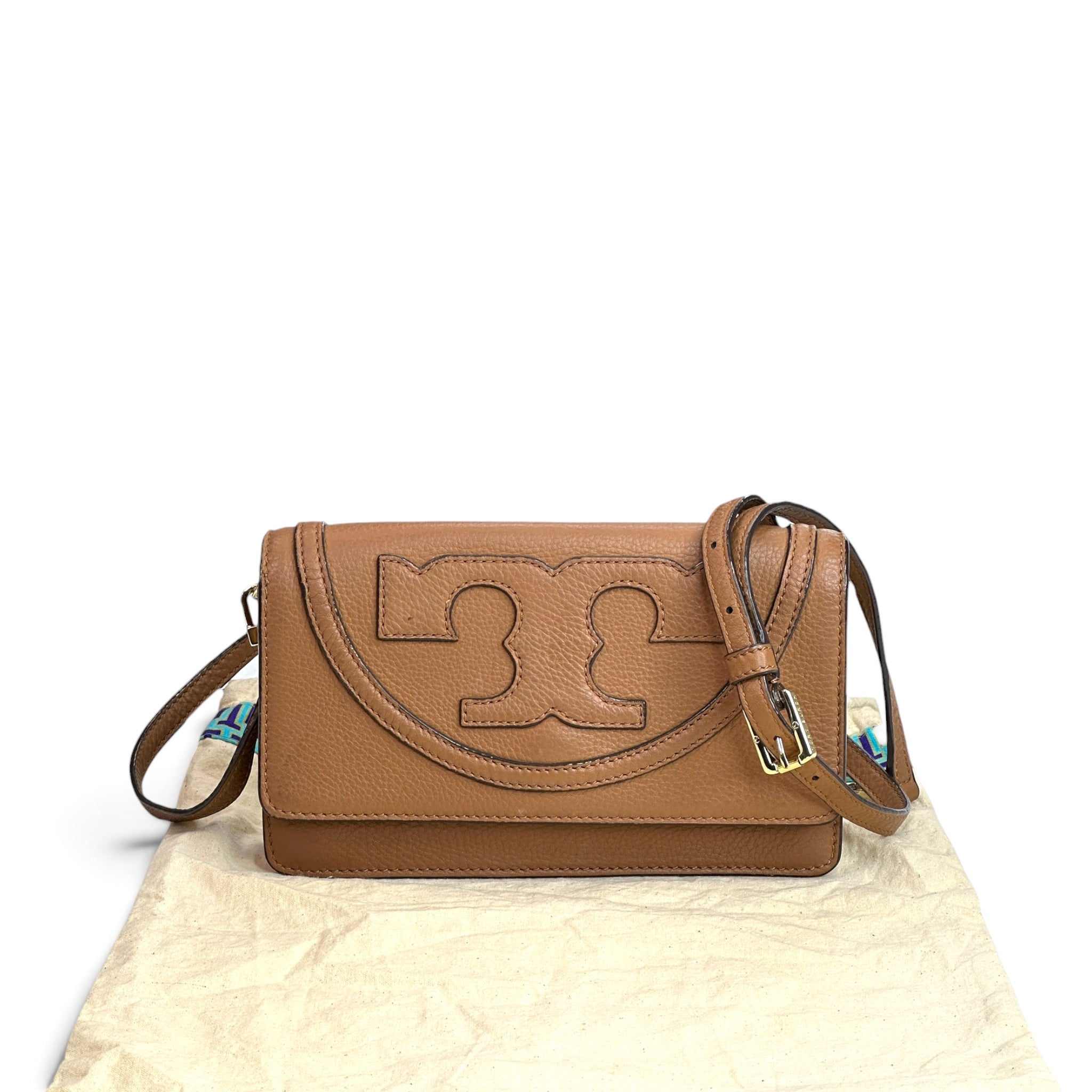 Tory Burch Miller Medium Tan leather Crossbody bag