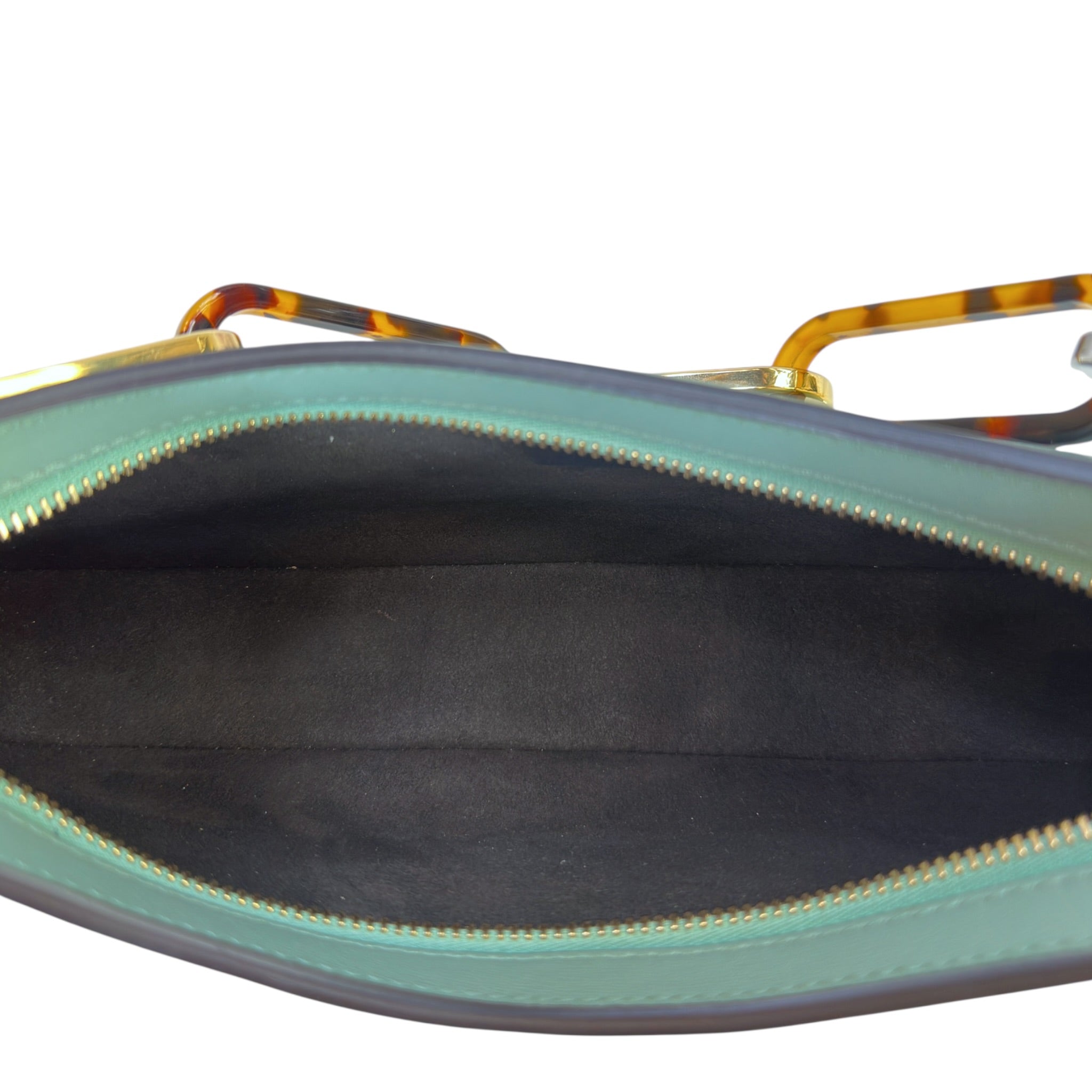 Fendi O'Lock Swing Shoulder Bag Light Blue Leather