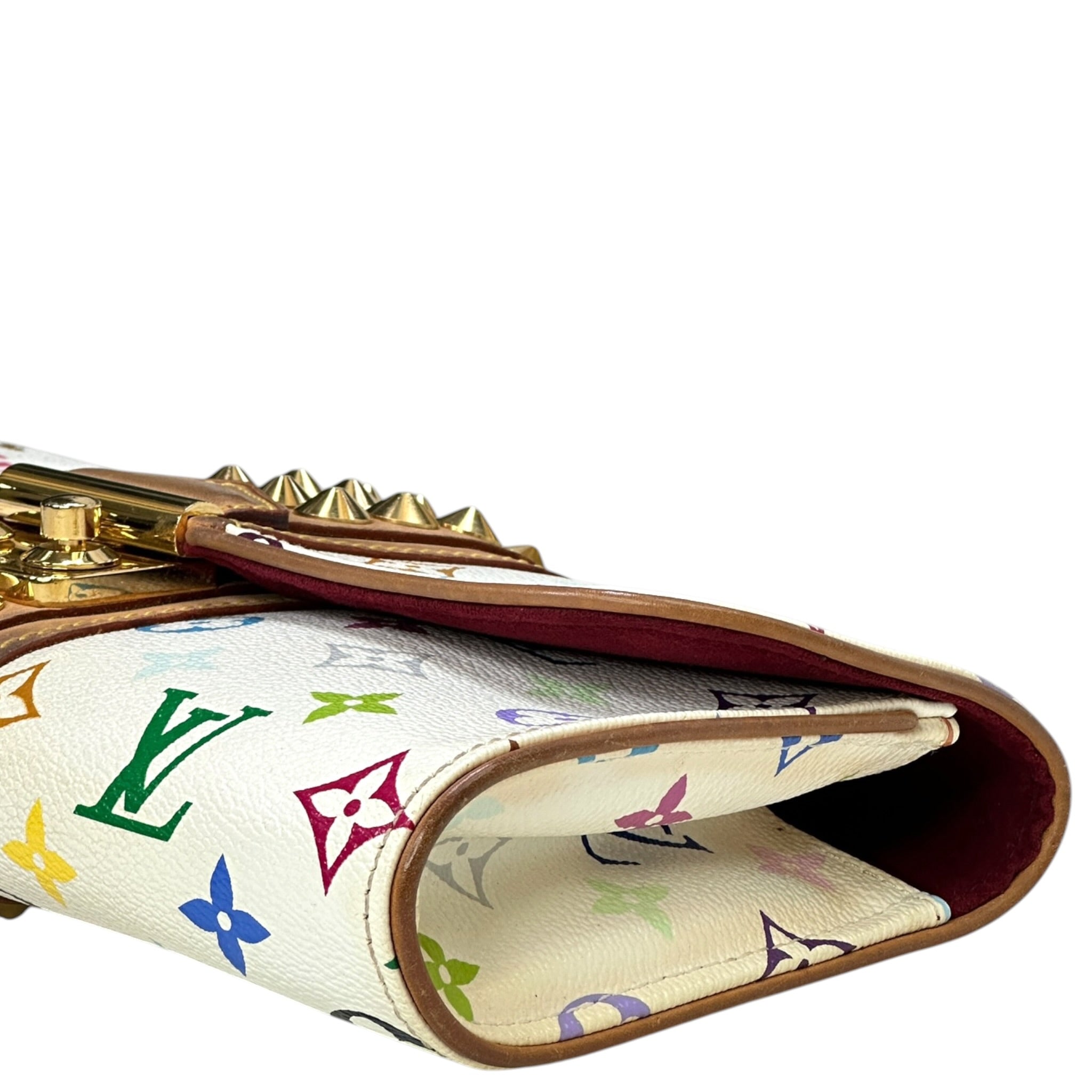 Louis Vuitton X Takashi Murakami Courtney White Monogram Multicolour Clutch