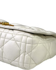 Christian Dior Caro Bag White Cannage Calfskin Leather