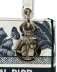 Christian Dior Lady D-Lite Bag Medium Toile de Jouy Blue White Canvas