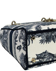 Christian Dior Lady D-Lite Bag Medium Toile de Jouy Blue White Canvas