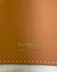 Burberry Olympia Bag Beige/Brown Canvas Leather Trim