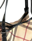 Burberry Canterbury Tote Beige Super Nova Check Patent Leather