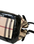 Burberry Canterbury Tote Beige Super Nova Check Patent Leather