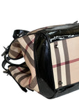 Burberry Canterbury Tote Beige Super Nova Check Patent Leather