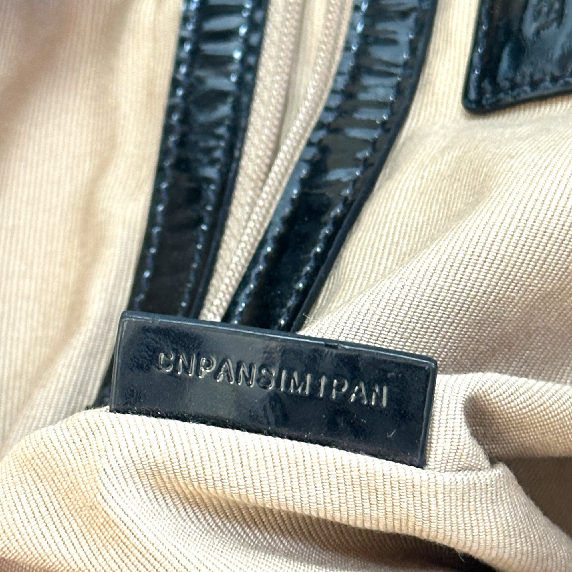 Burberry Canterbury Tote Beige Super Nova Check Patent Leather