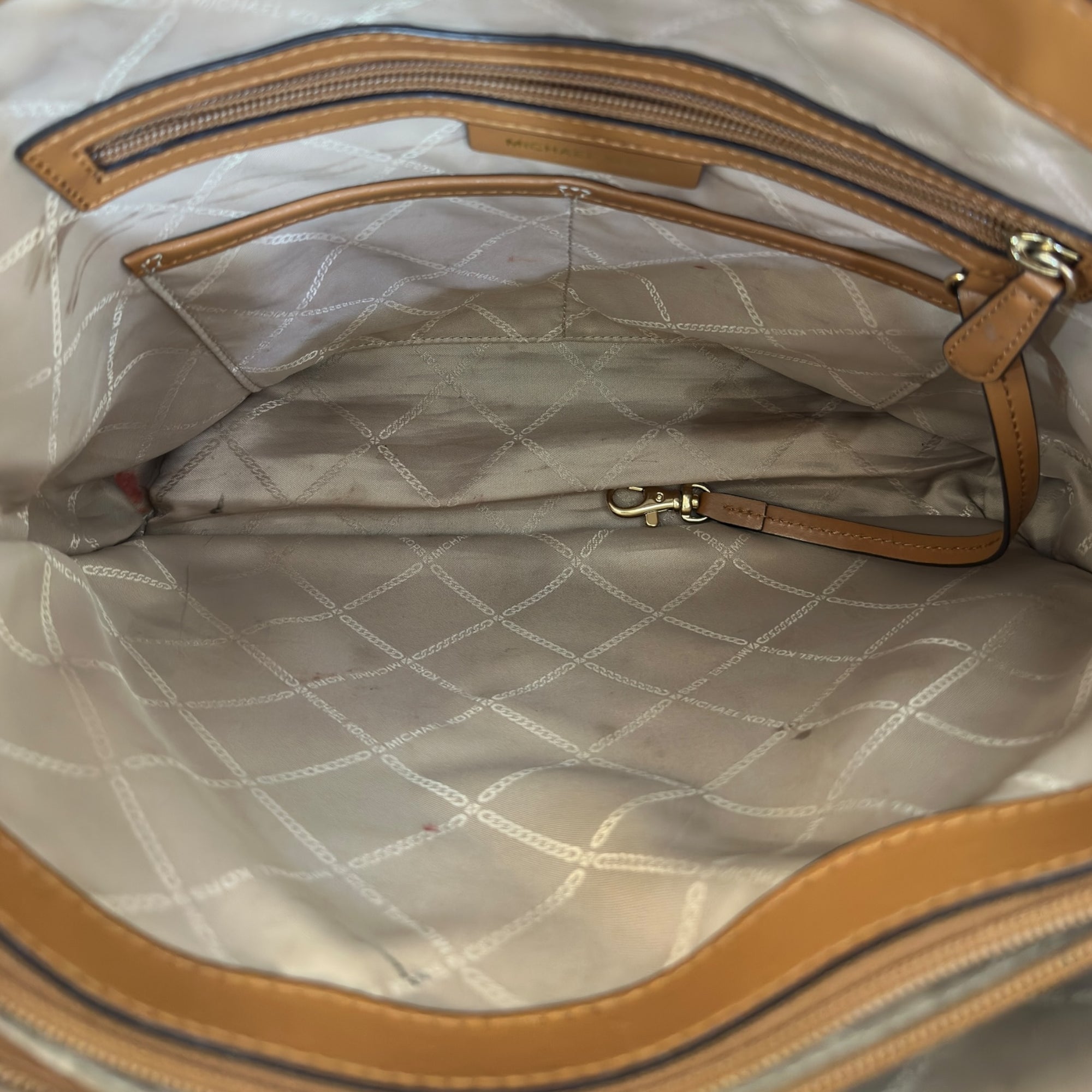 Michael Kors Voyager Tote Brown Monogram Canvas