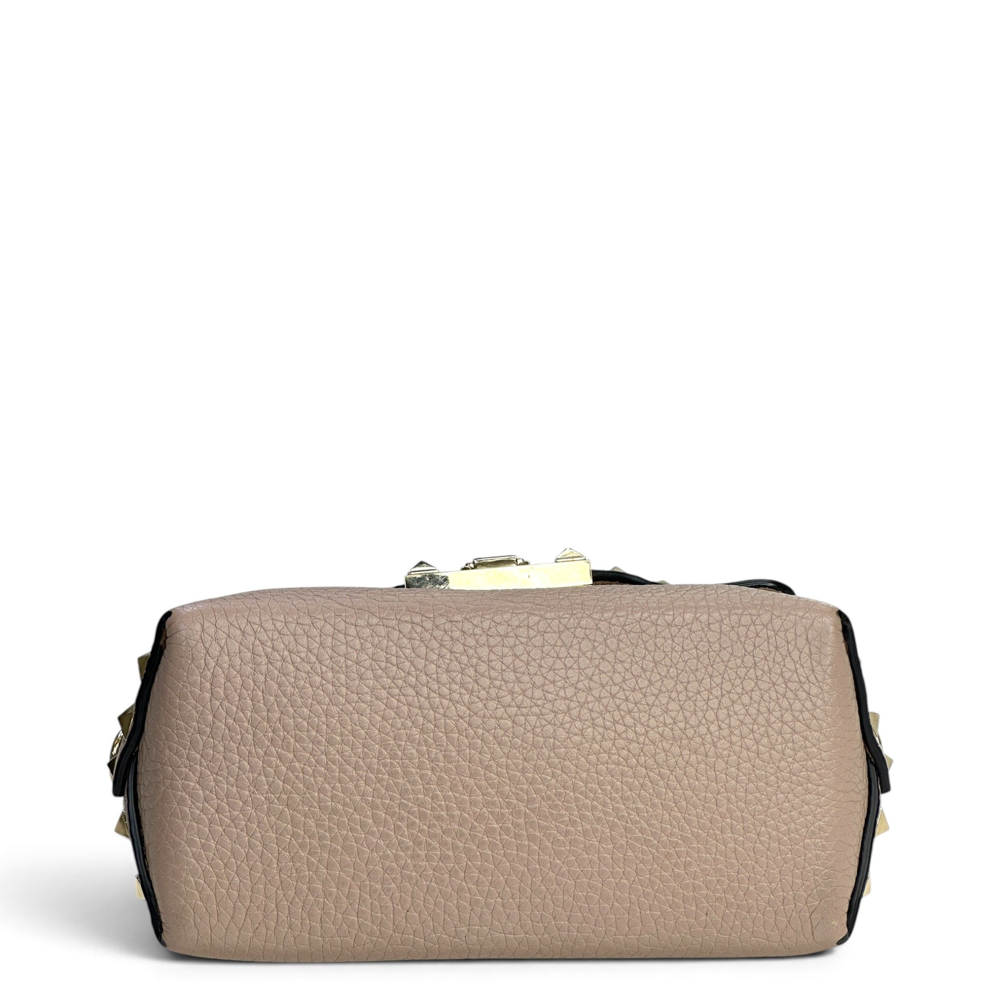 Valentino Garvani Rockstud Taupe Pebbled Leather Crossbody Bag