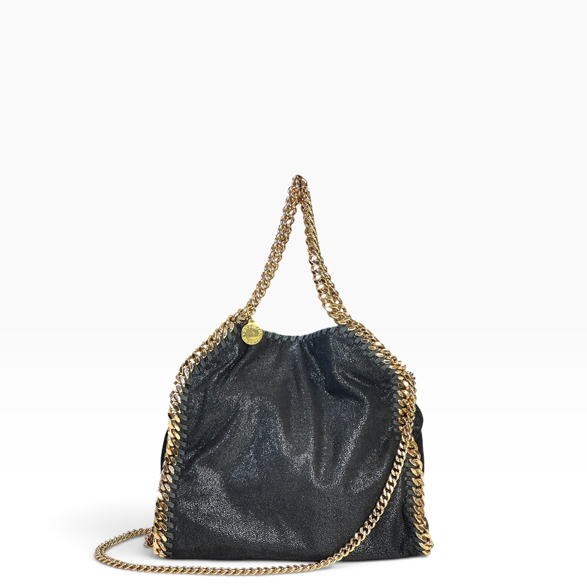 Stella Mccartney Falabella Shaggy Mini black leather Tote Bag