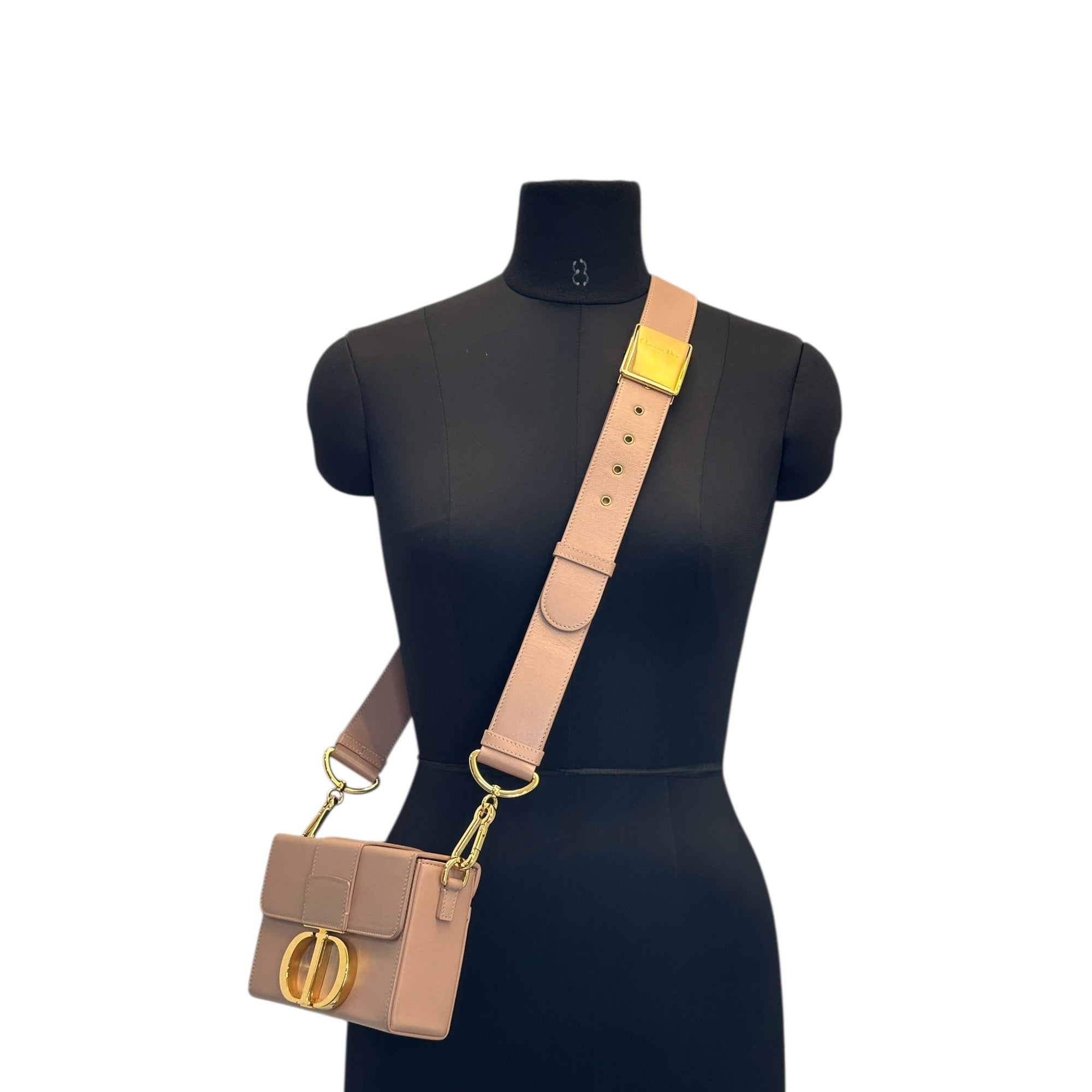 Christian Dior 30 Montaigne Beige Box Calfskin