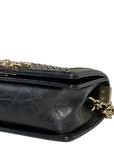 Chanel Boy Bag Small Chevron Chain Black Crumpled Calfskin
