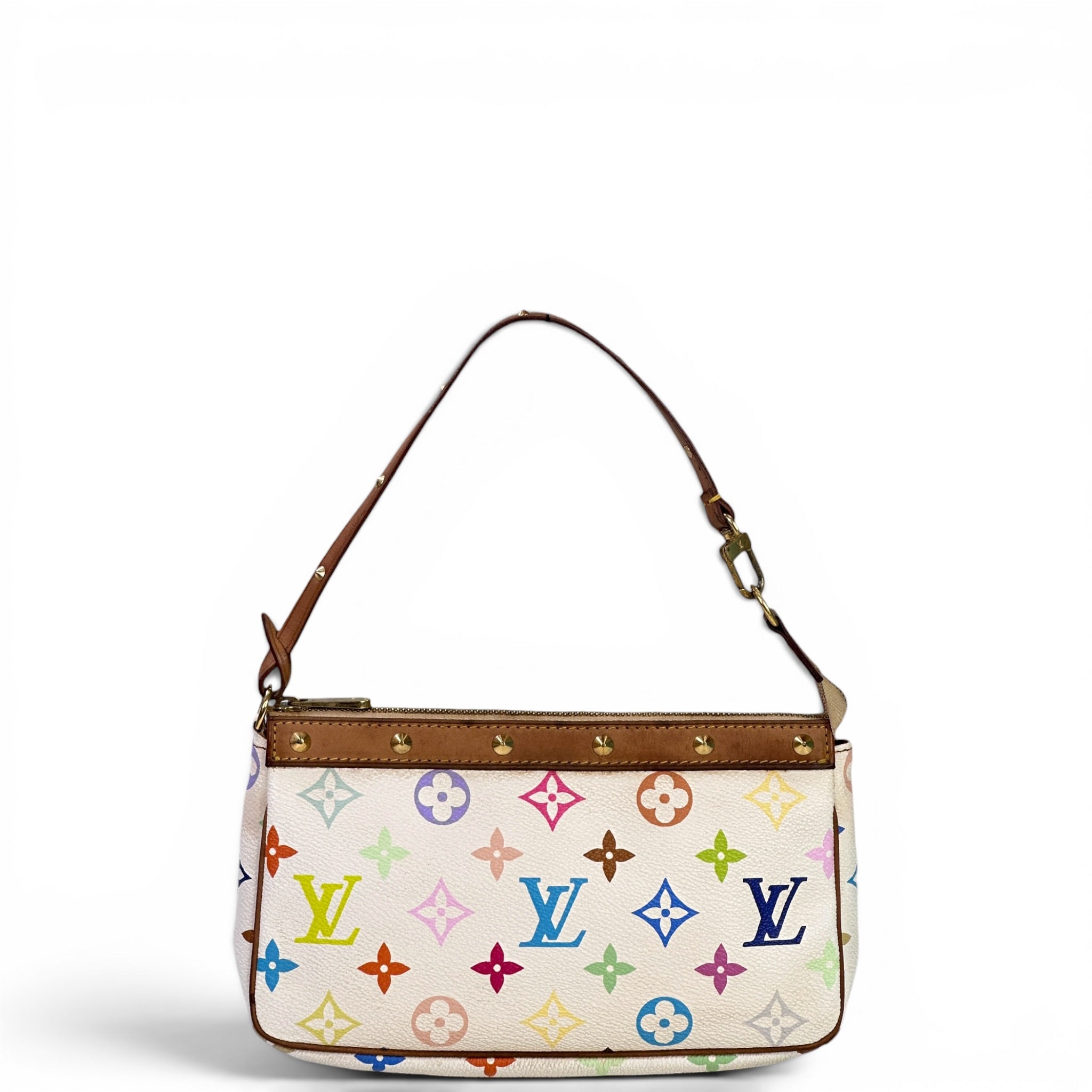 Louis Vuitton TM Pochette Accessoires White Multicolor Monogram
