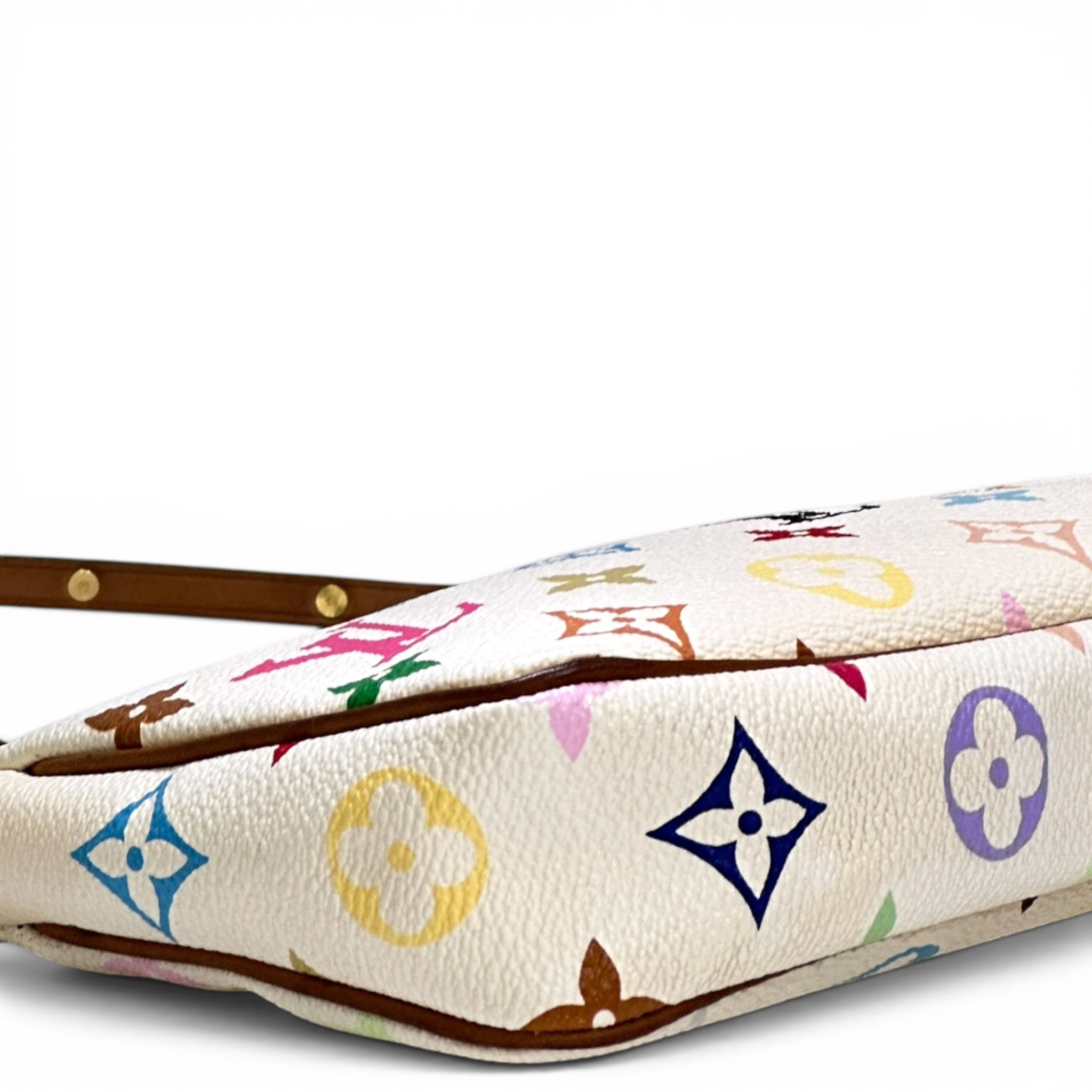 Louis Vuitton TM Pochette Accessoires White Multicolor Monogram