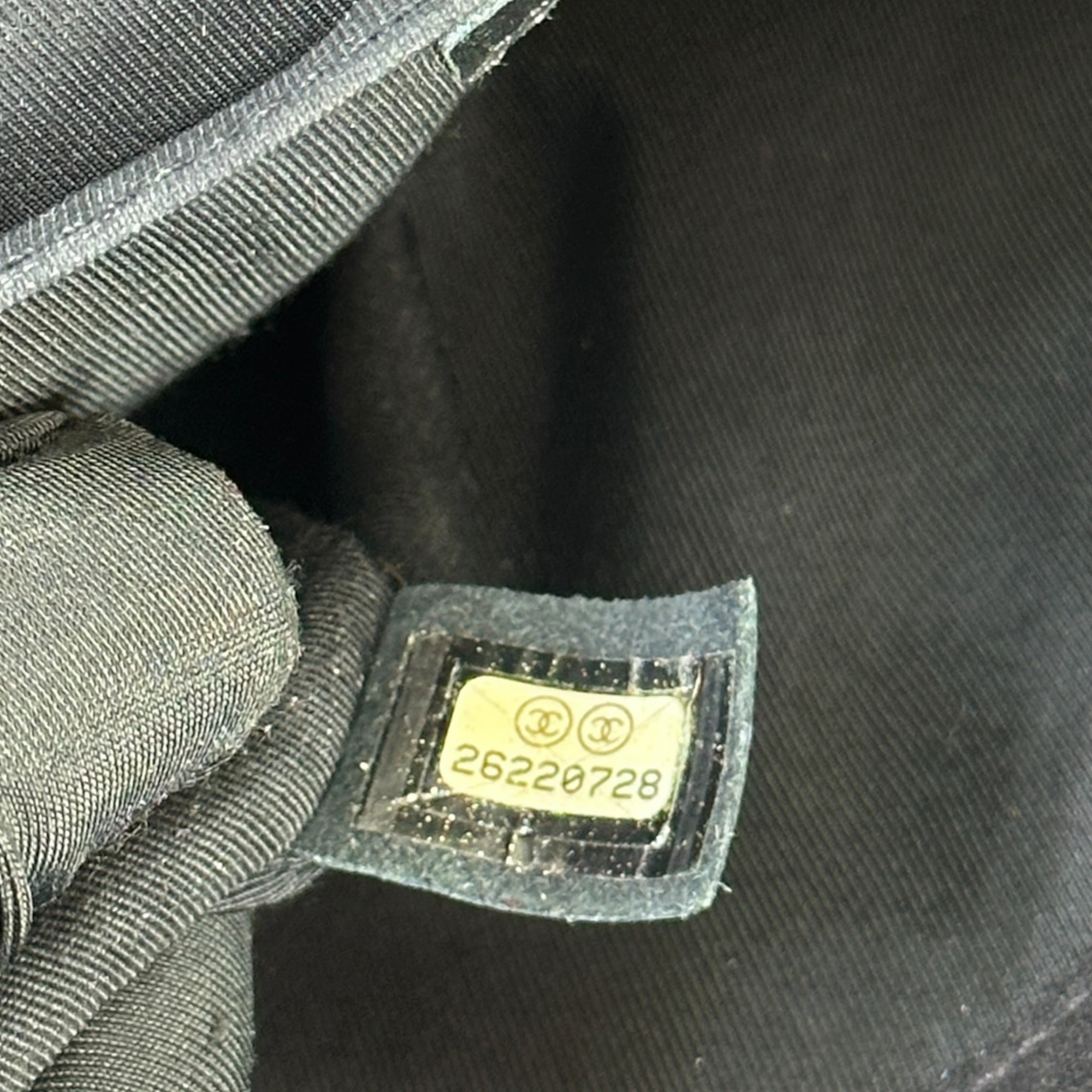 Chanel Mosaic Boy Bag Medium Black Quilted Wool