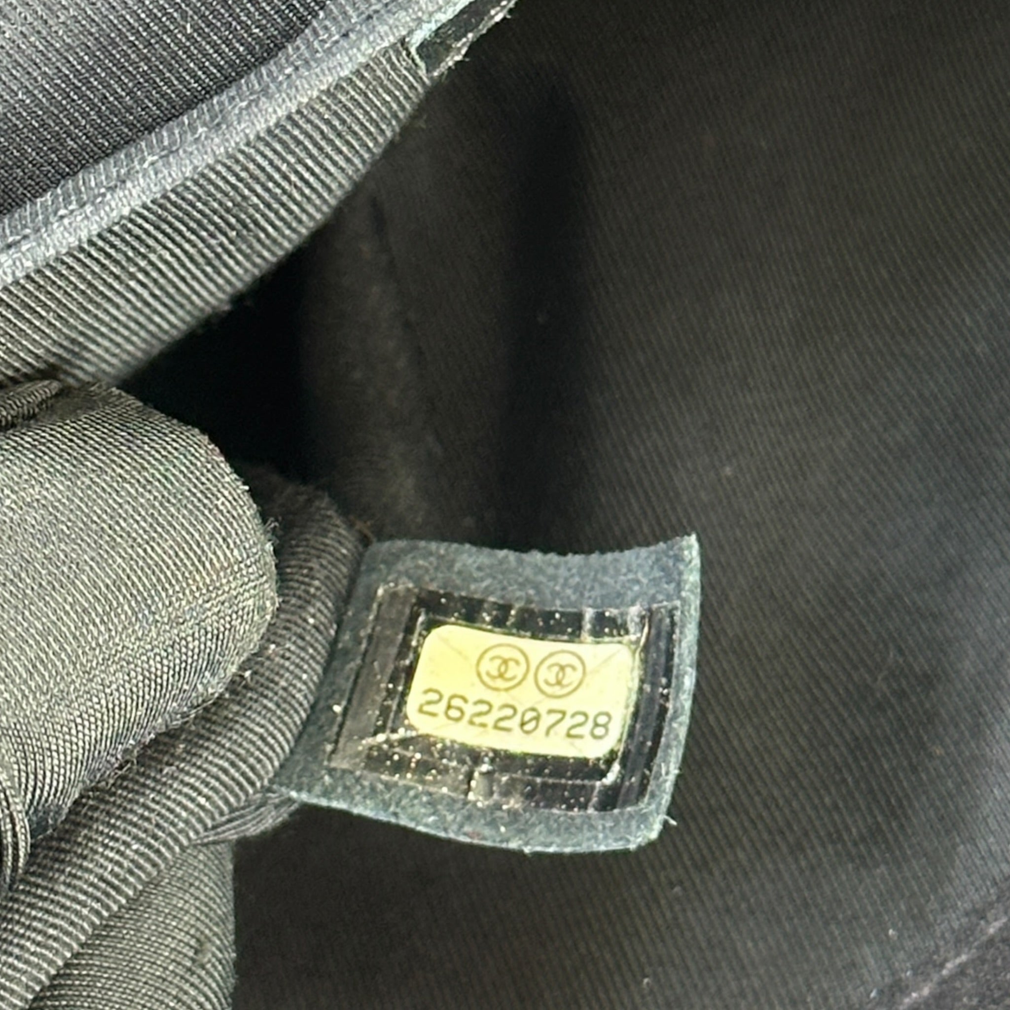 Chanel Mosaic Boy Bag Medium Black Quilted Wool