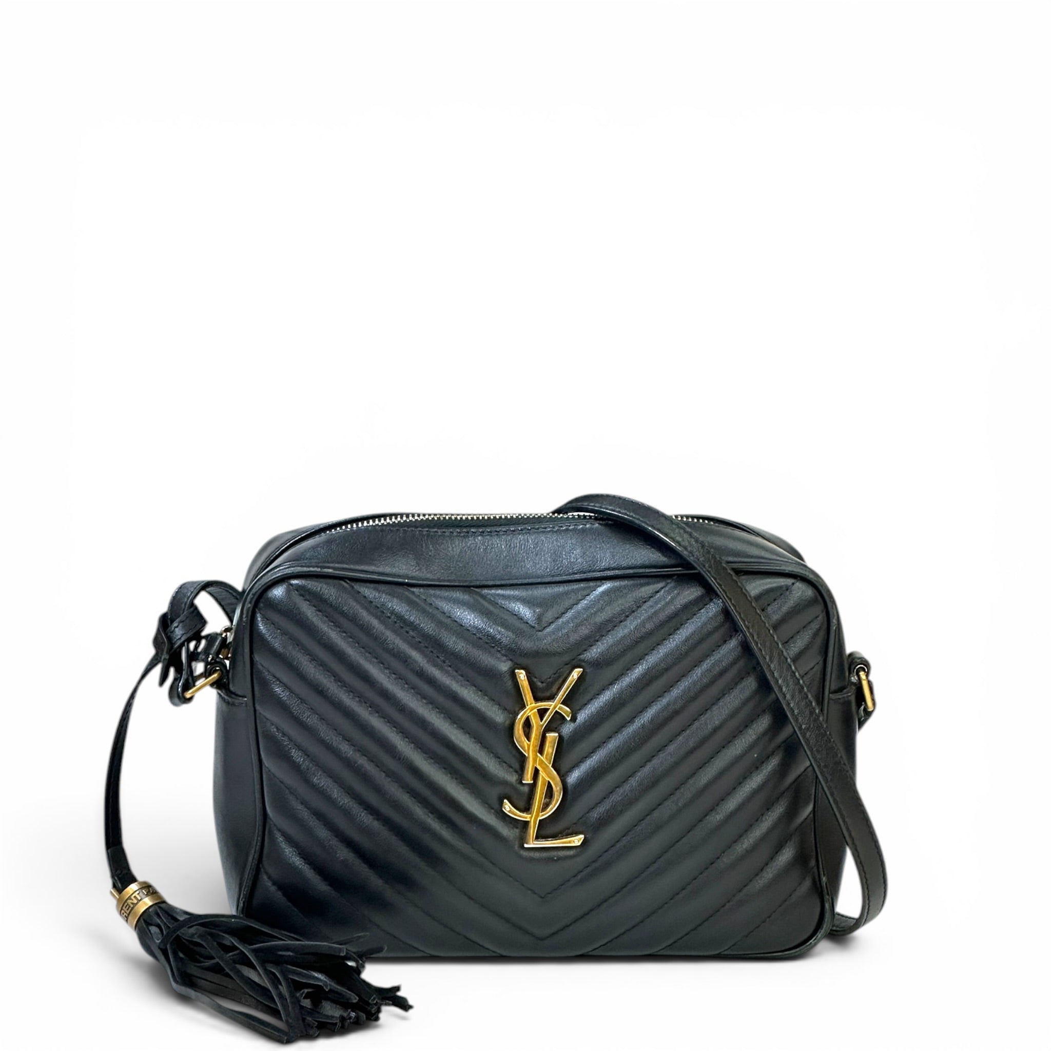 Saint Laurent Lou Camera Bag Black Quilted Leather