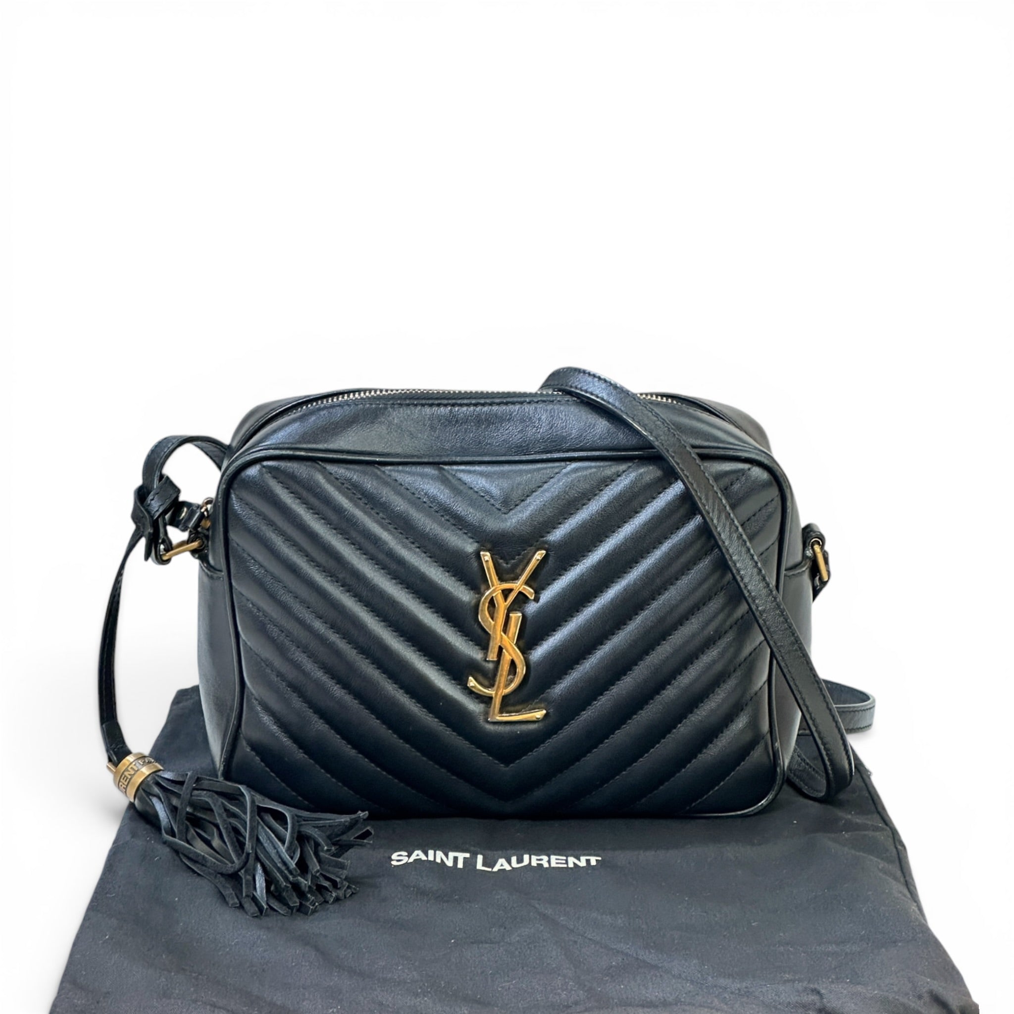 Saint Laurent Lou Camera Bag Black Quilted Leather