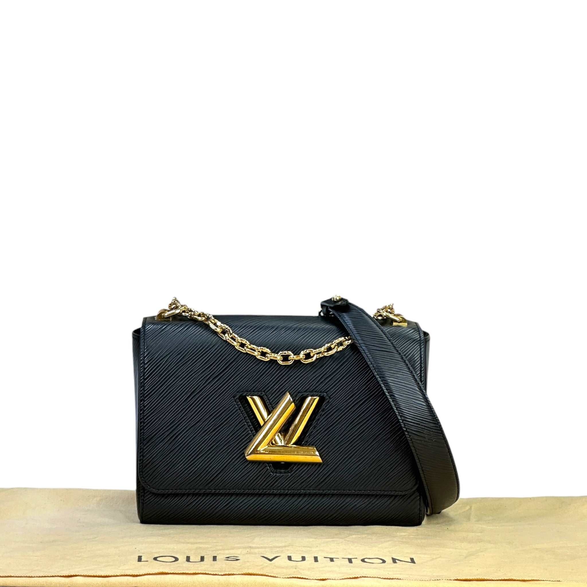 Louis Vuitton Twist MM Bag Black Epi Leather