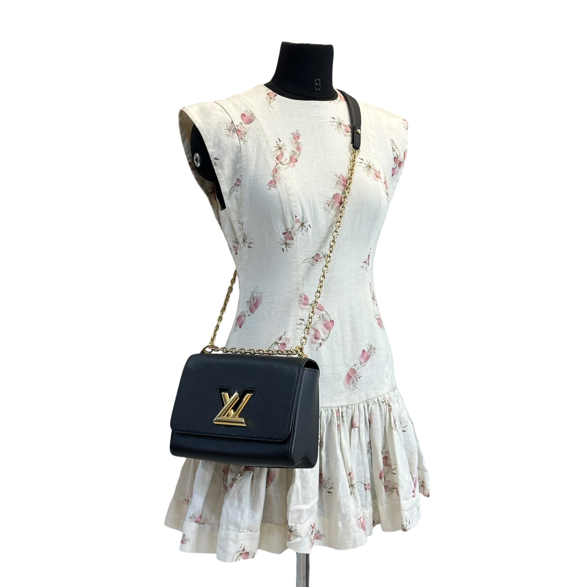 Louis Vuitton Twist MM Bag Black Epi Leather
