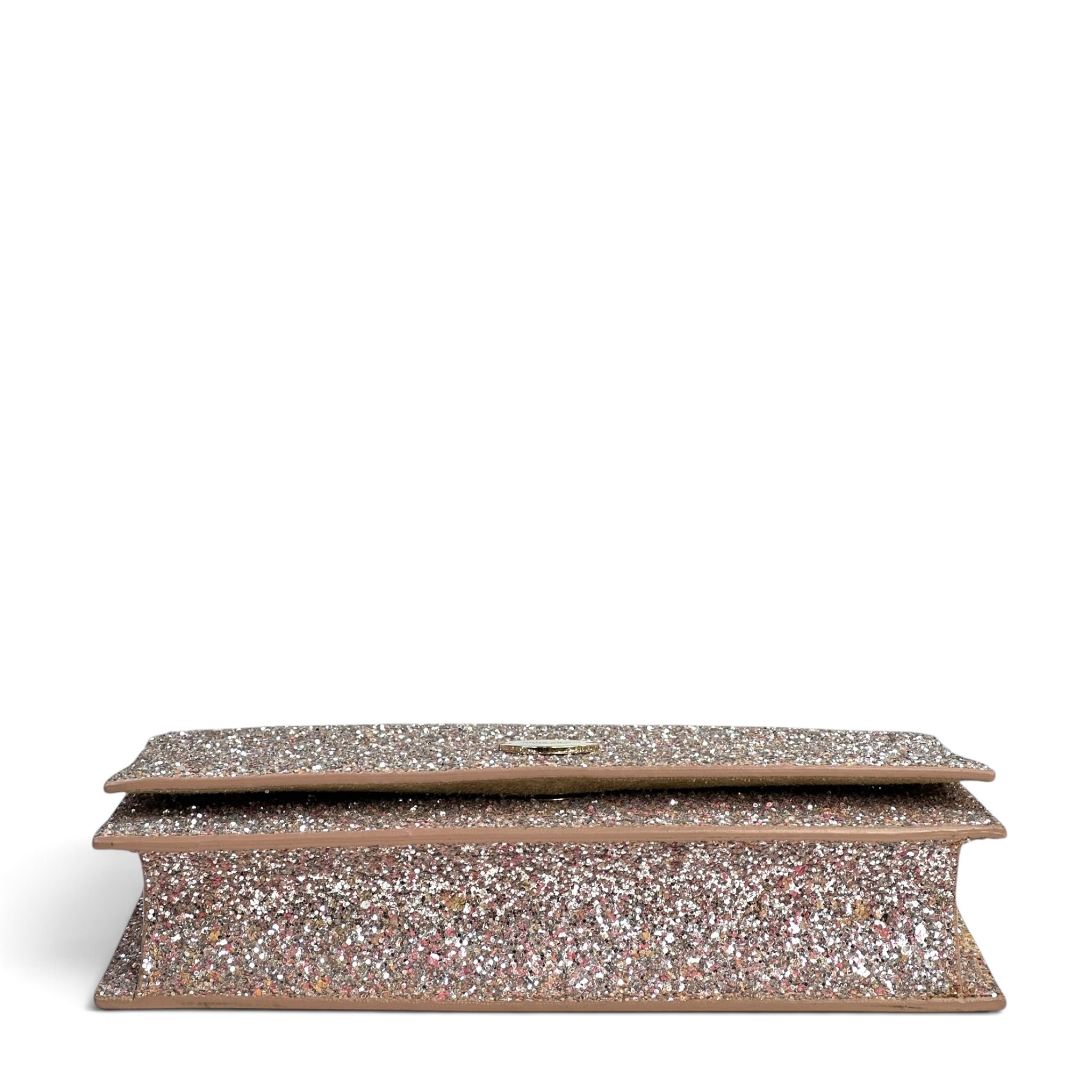 Jimmy Choo Glitter Clutch Bag With Chain