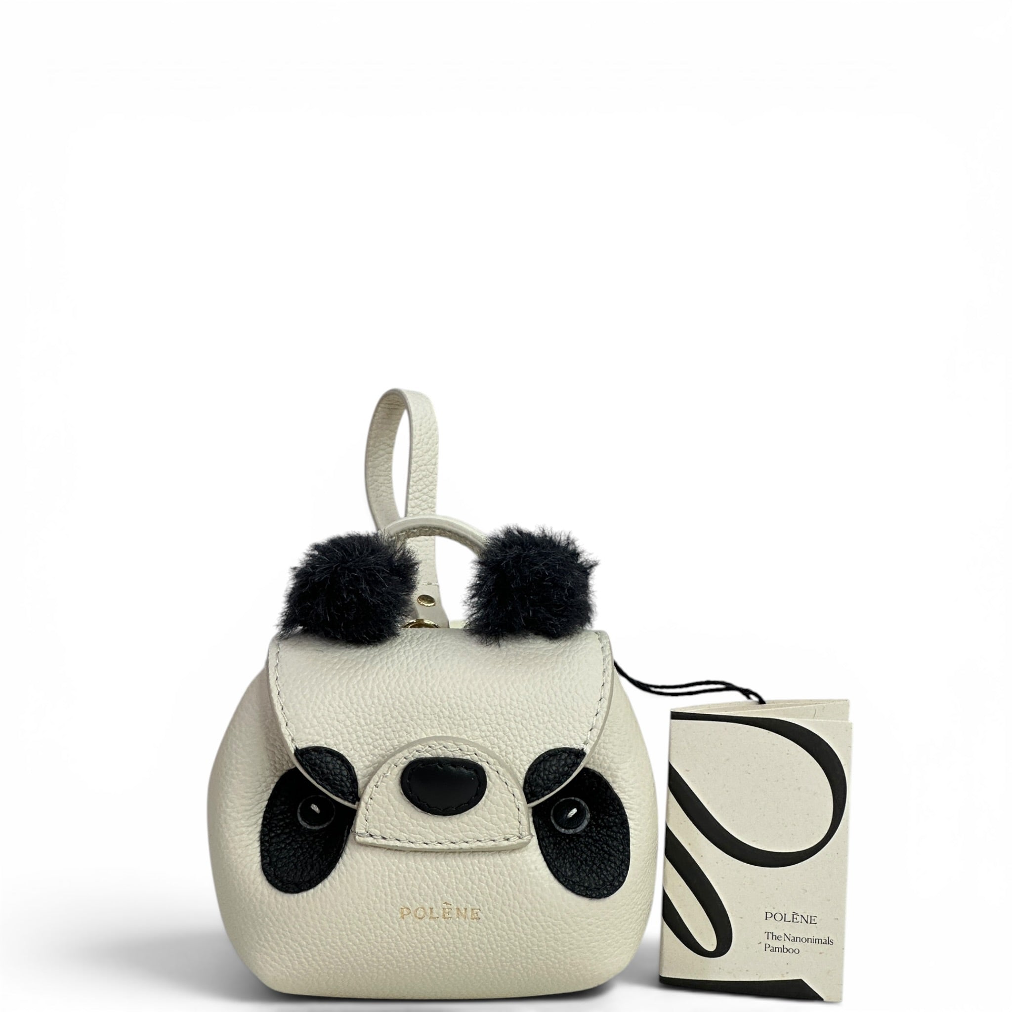 Polene Nanonimals Pamboo Textured Ecru Leather