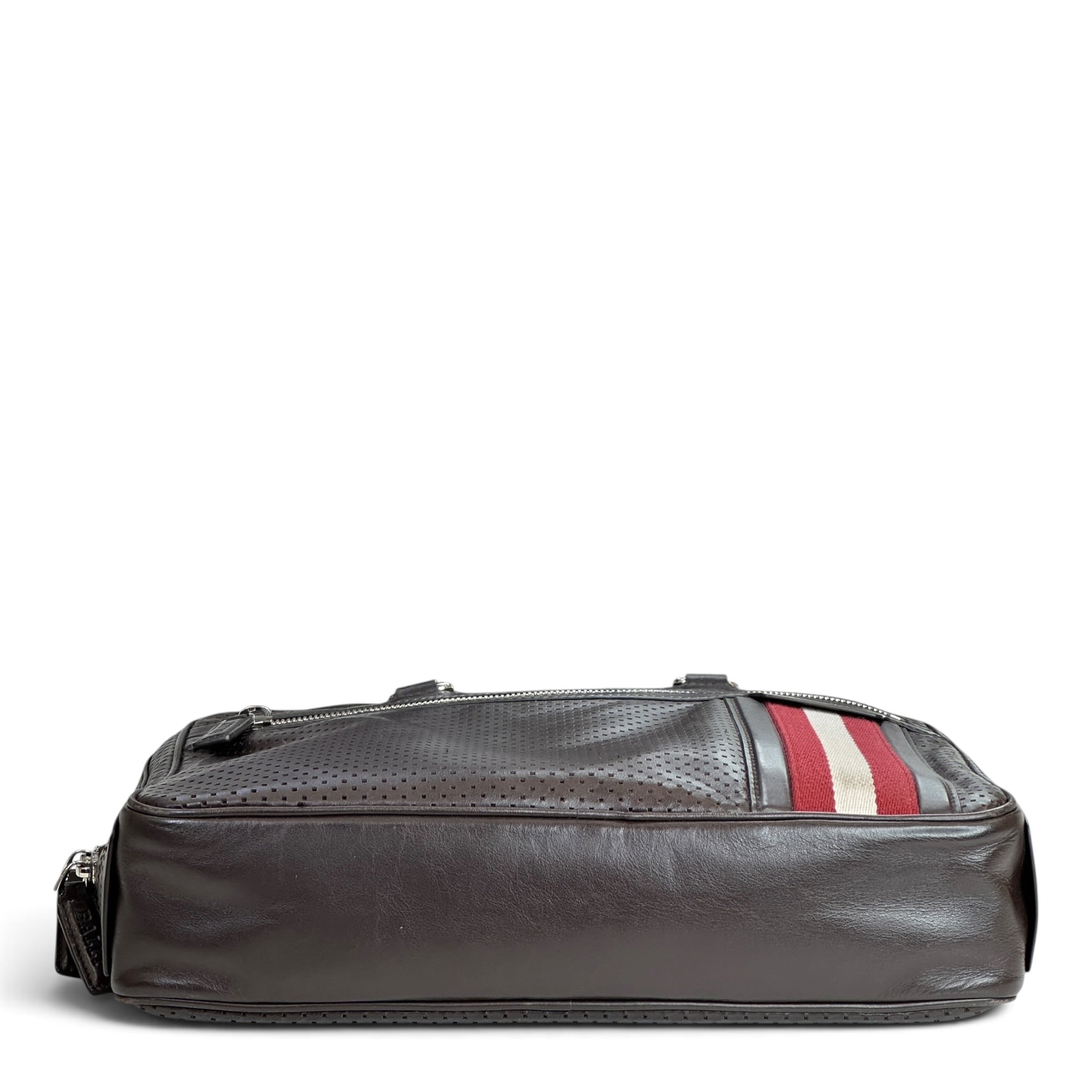 Bally Leather Lasercut Briefcase