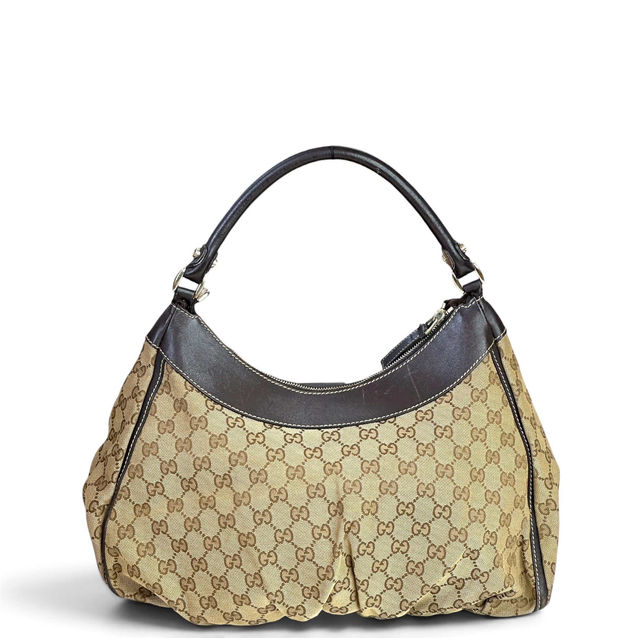 Gucci Abbey D-ring Hobo Canvas Shoulder Bag