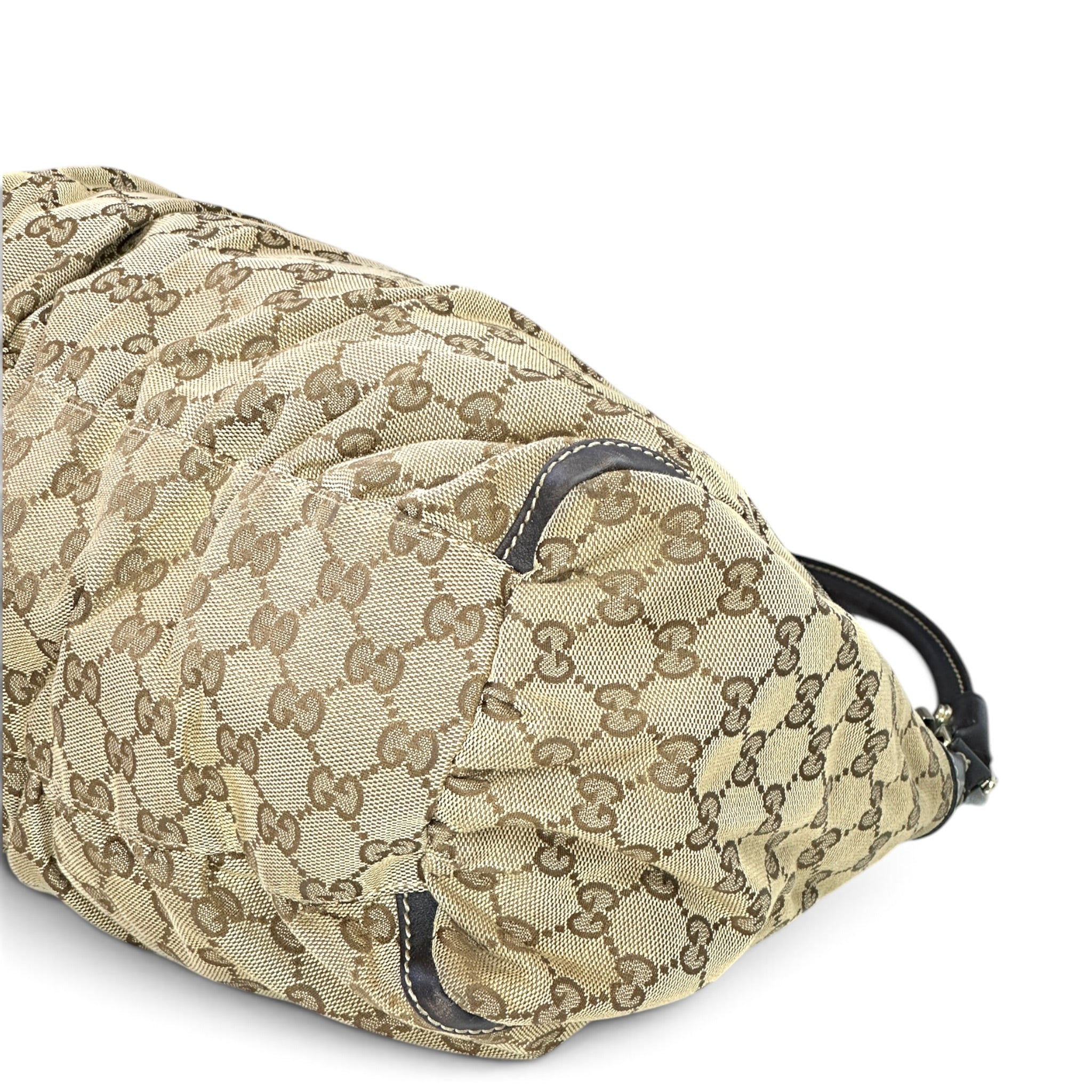 Gucci Abbey D-ring Hobo Canvas Shoulder Bag