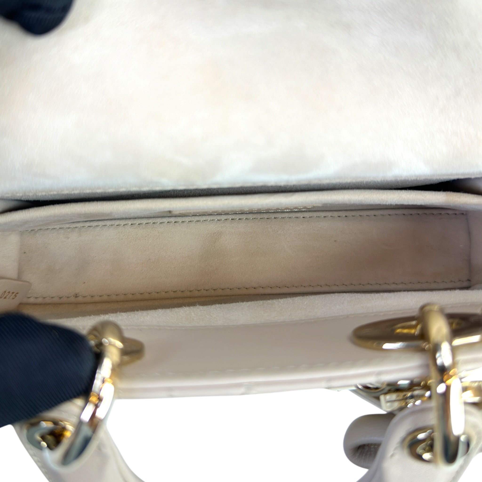 Dior Small Lady D-Joy Cannage Powder Beige Lamb Skin Bag