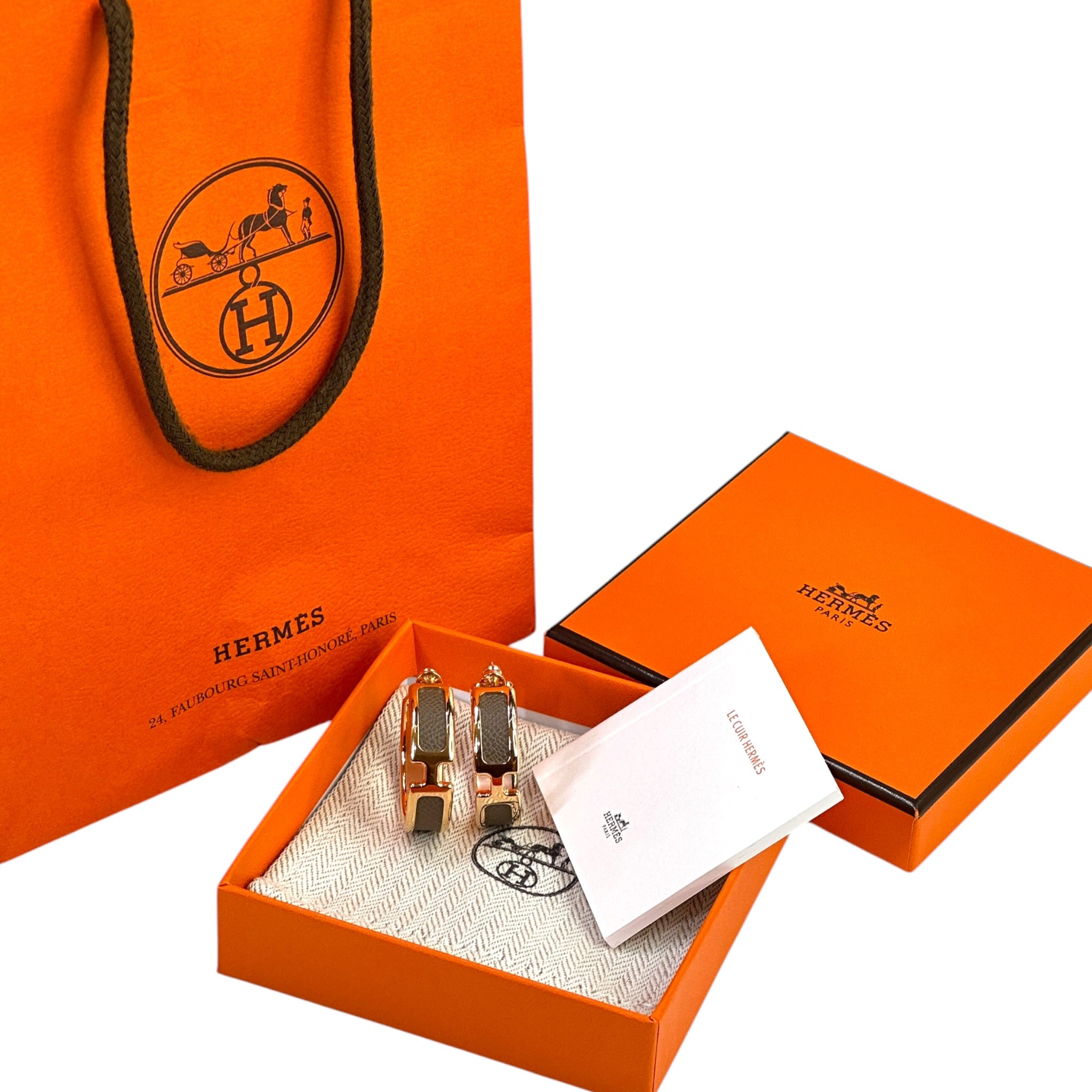 Hermes Olympe Earrings Gold