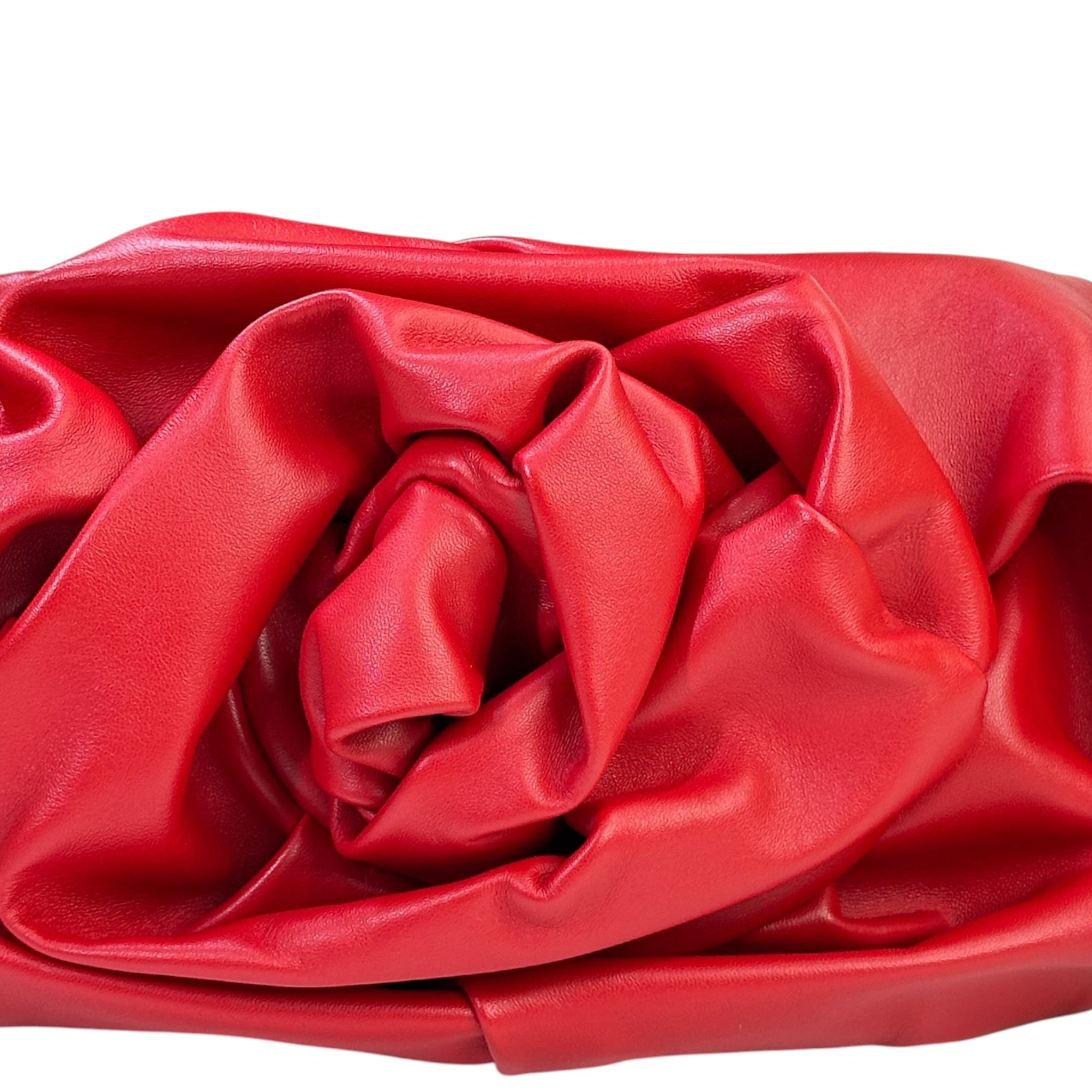 Burberry Rose Clutch Red Lamb Leather