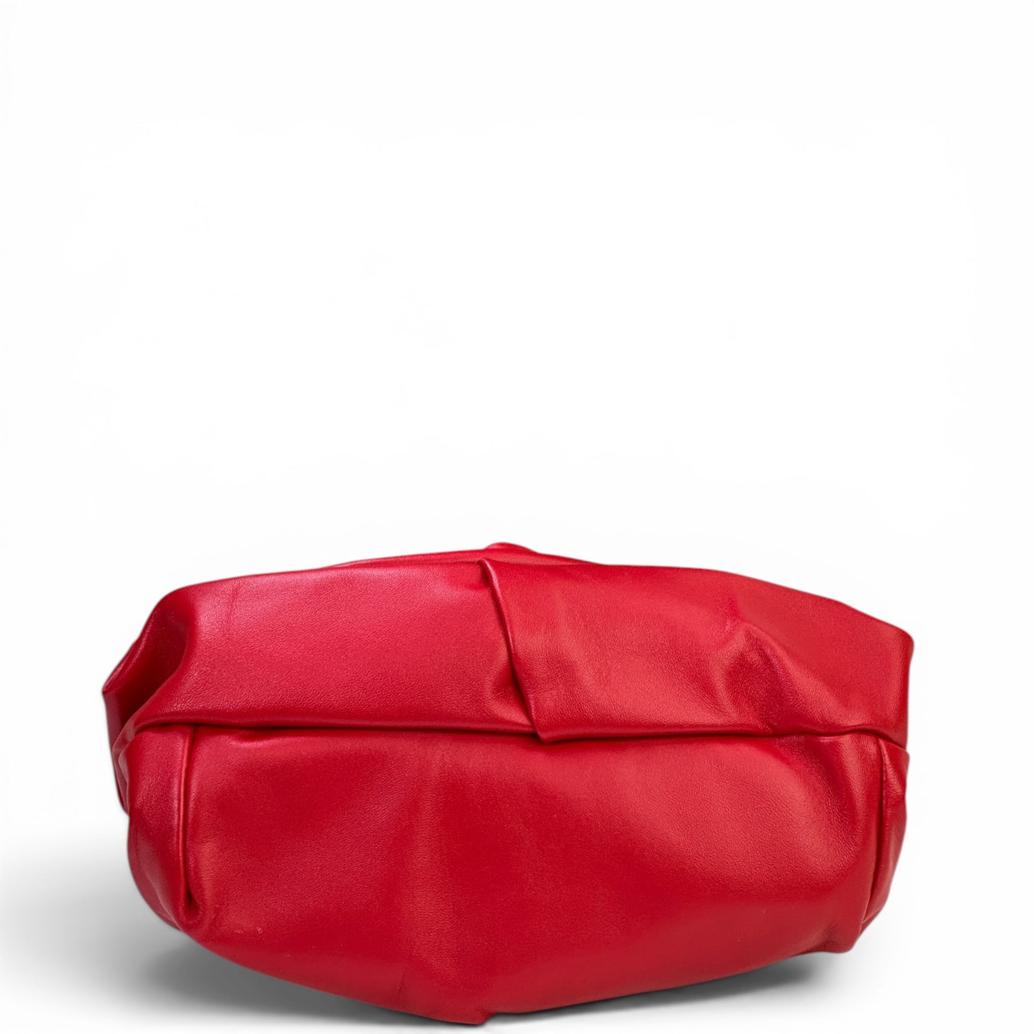 Burberry Rose Clutch Red Lamb Leather