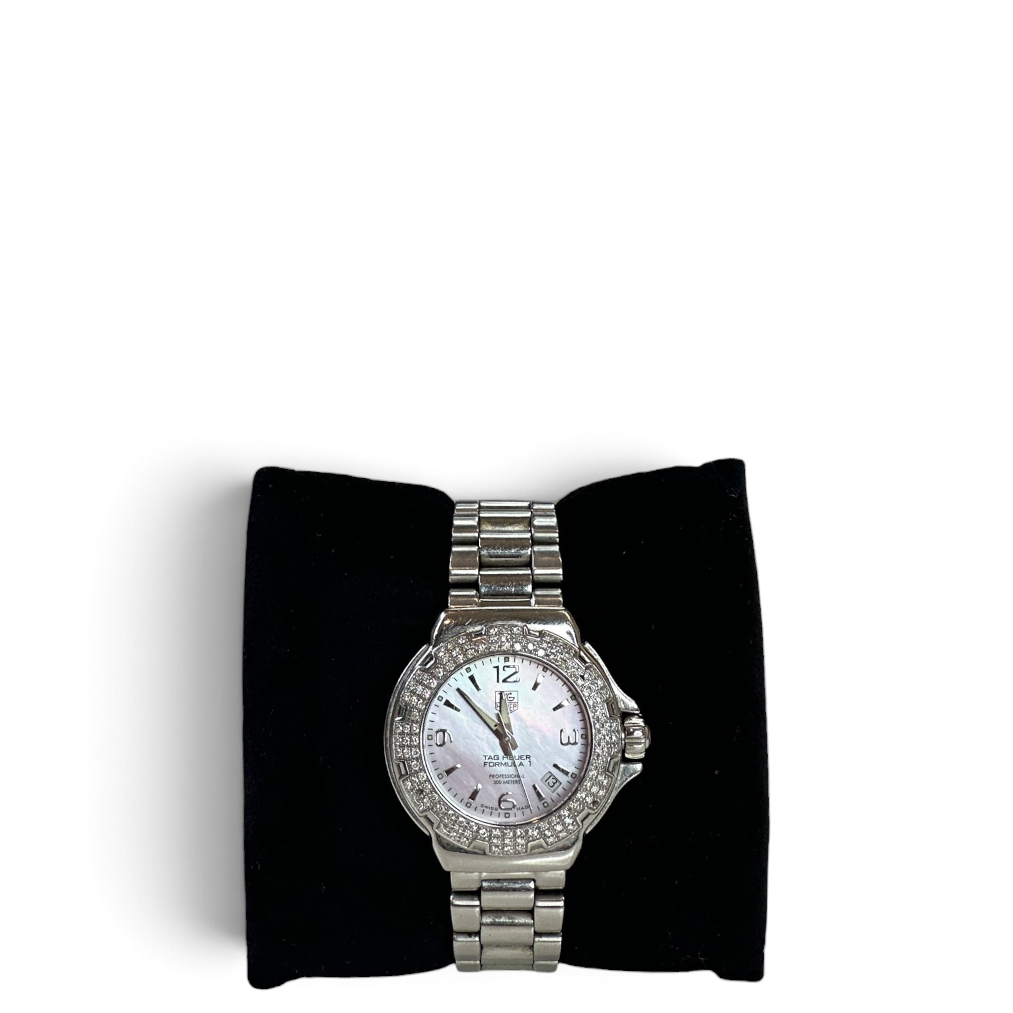 Tag Heuer Formula 1 Lady Quartz Pink mother of pearl Dial with Diamond bezel watch