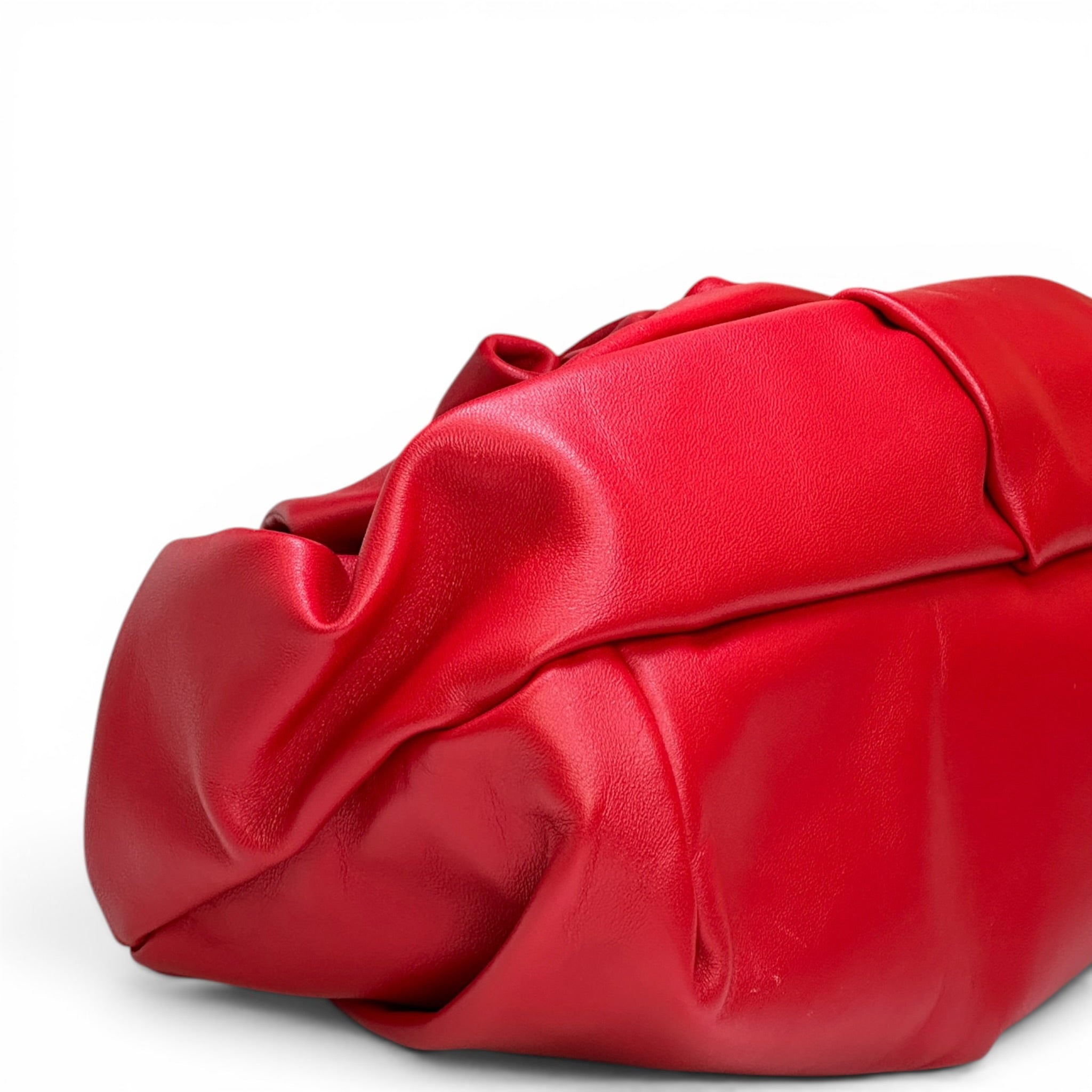 Burberry Rose Clutch Red Lamb Leather