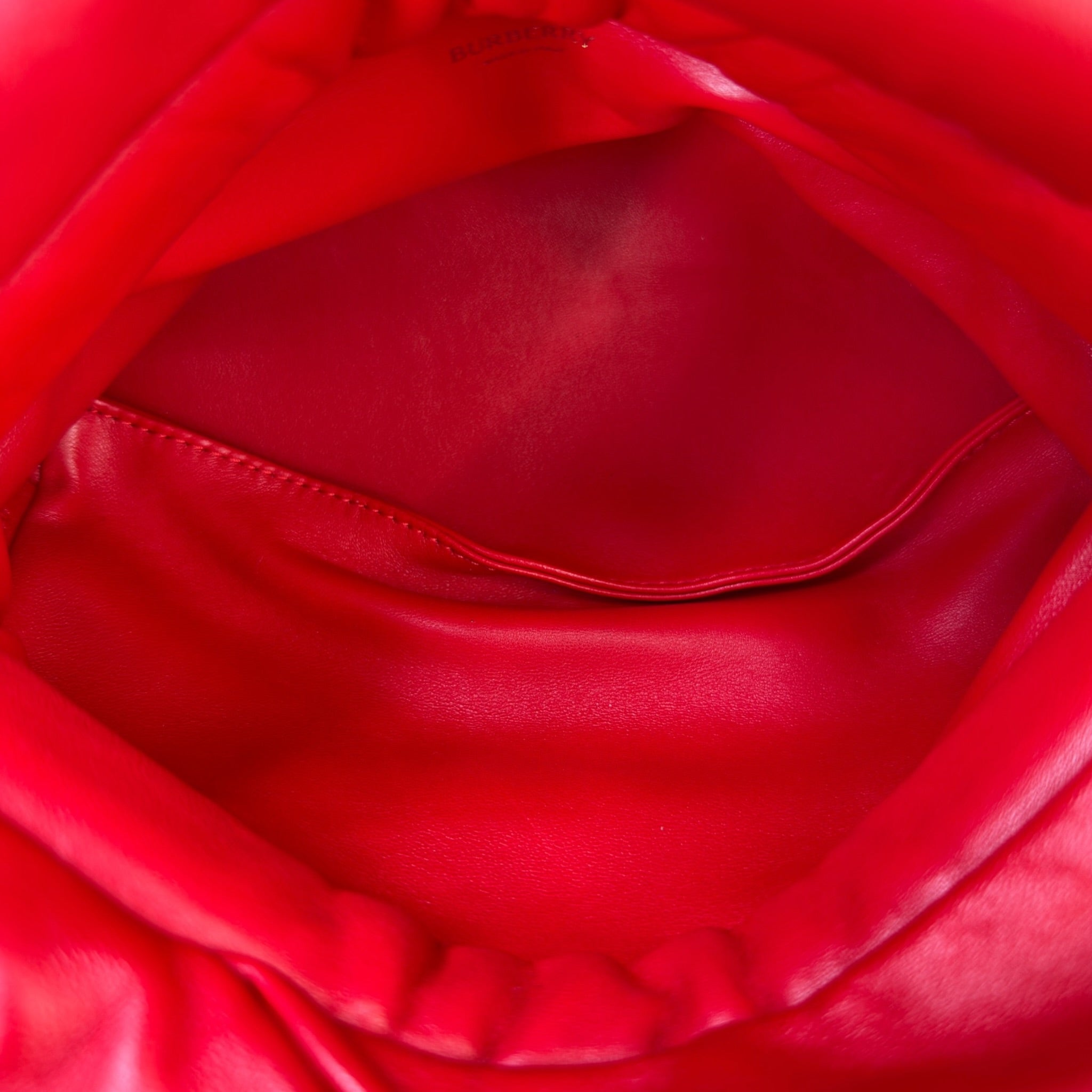 Burberry Rose Clutch Red Lamb Leather
