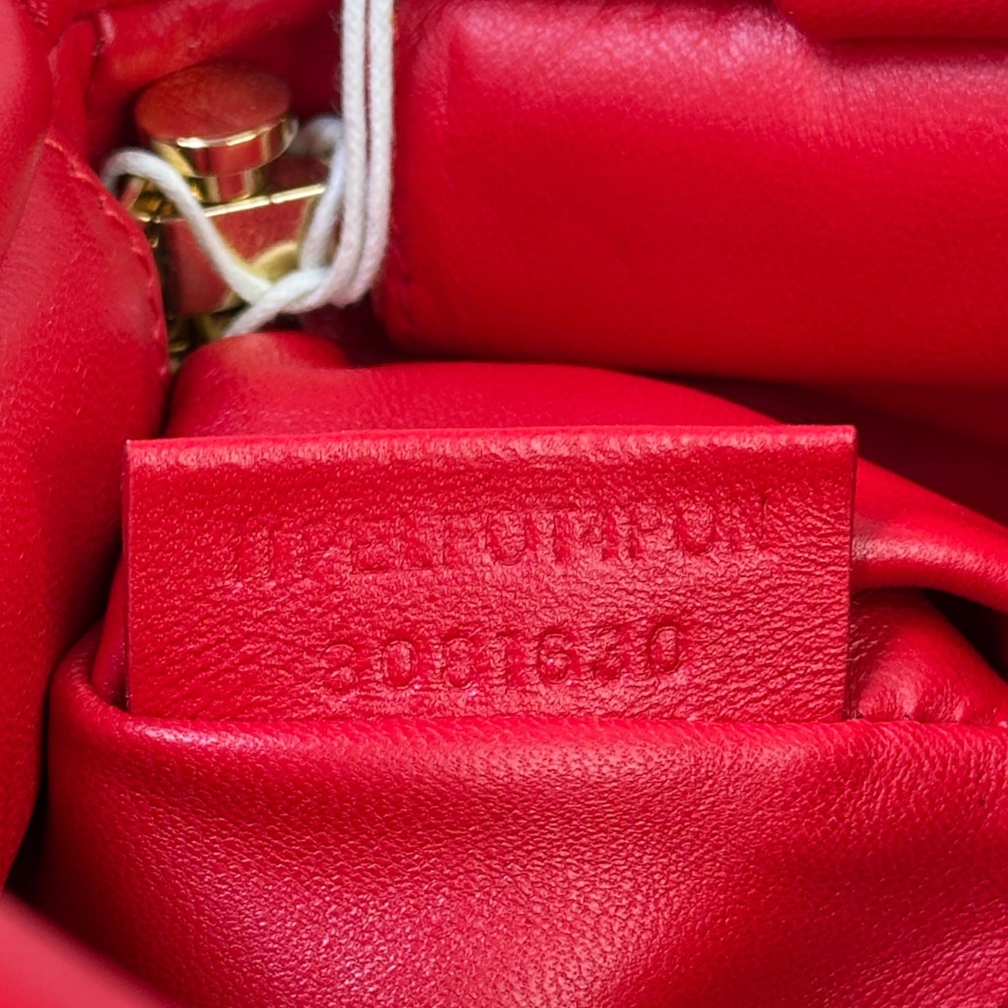 Burberry Rose Clutch Red Lamb Leather