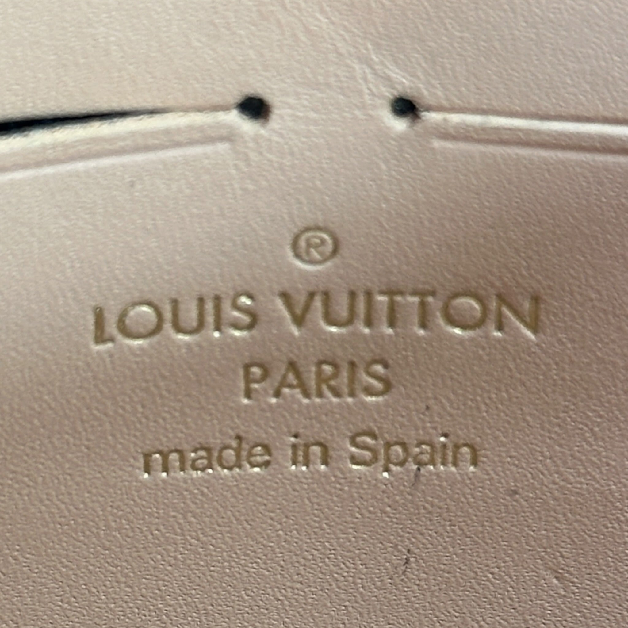Louis Vuitton Damier Ebene Vavin Chain Wallet Brown/Creme