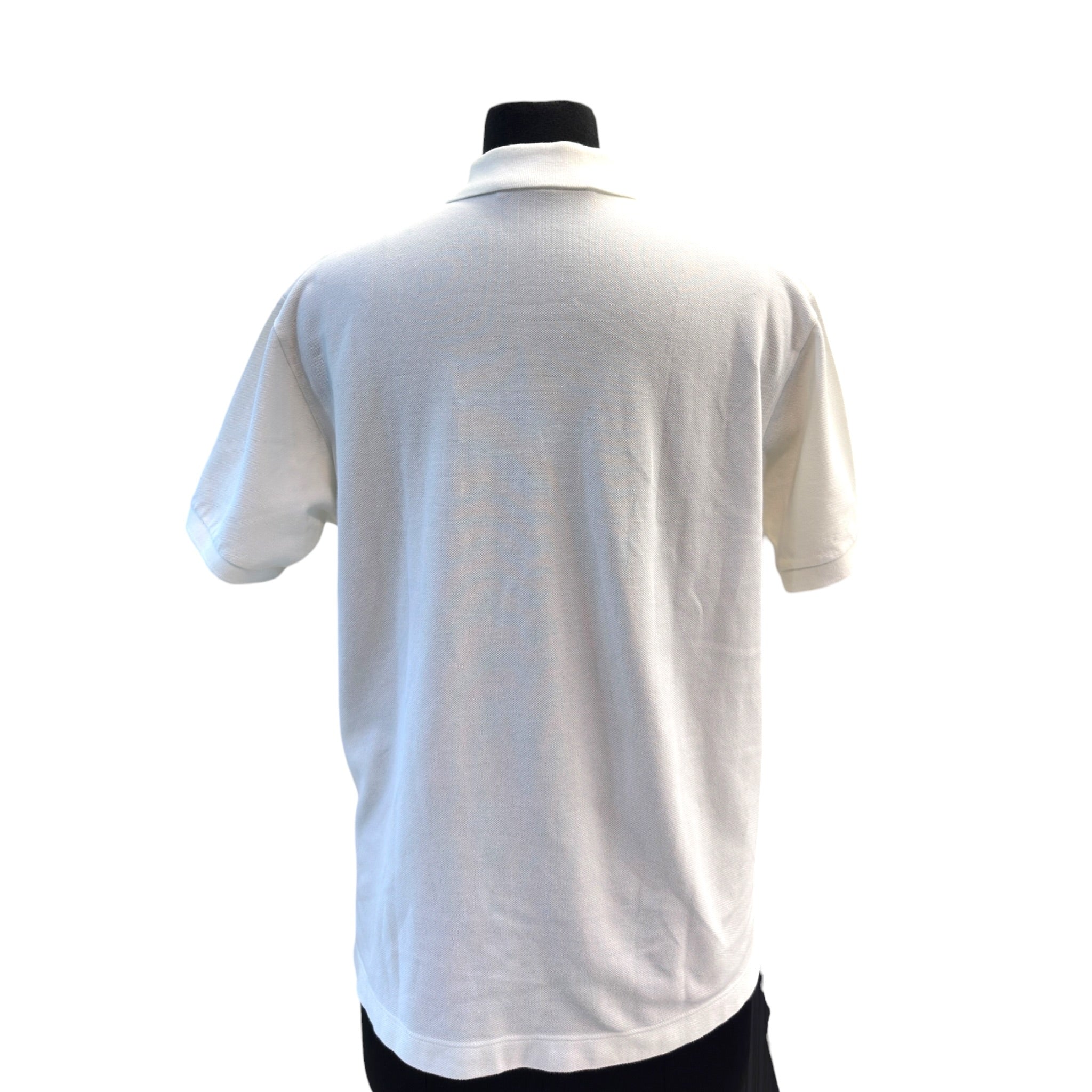 Gucci White Floral Embroidery Polo T-shirt Size : M