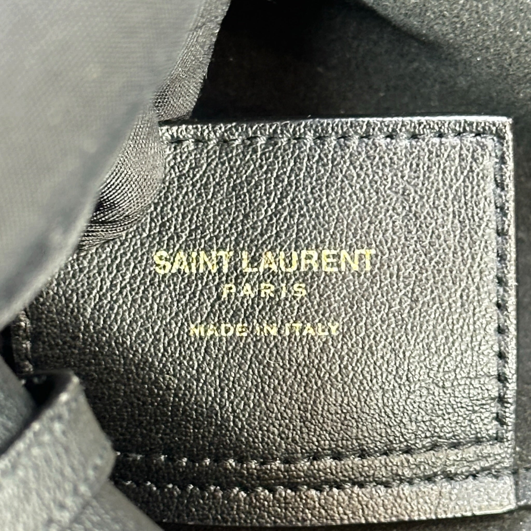 Saint Laurent N/S Black Leather Large Shopping Tote