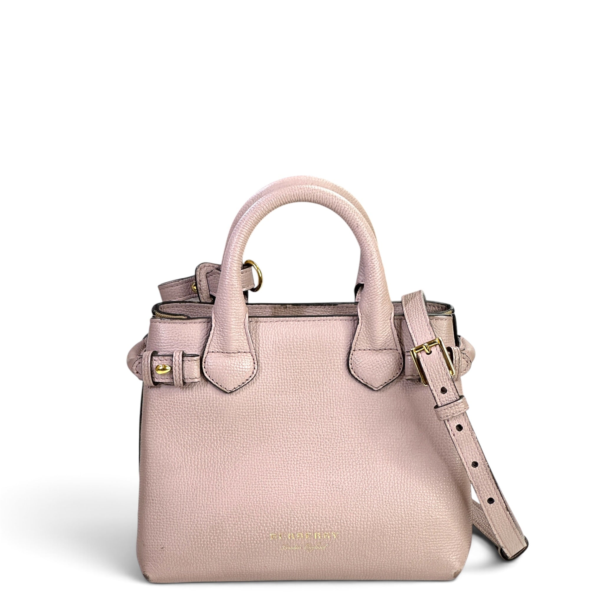 Burberry Baby Banner Mini Pink Calf Skin Tote