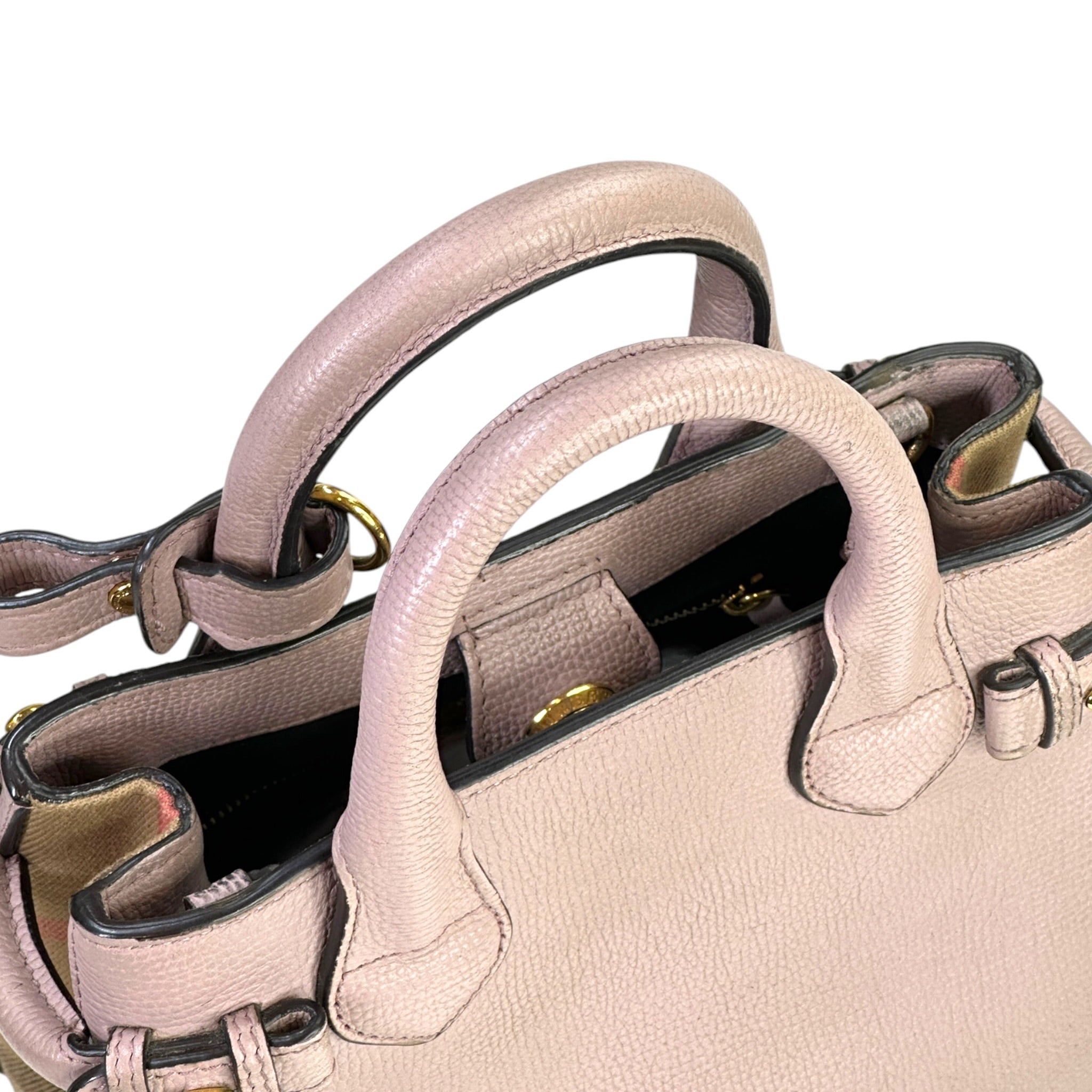 Burberry Baby Banner Mini Pink Calf Skin Tote
