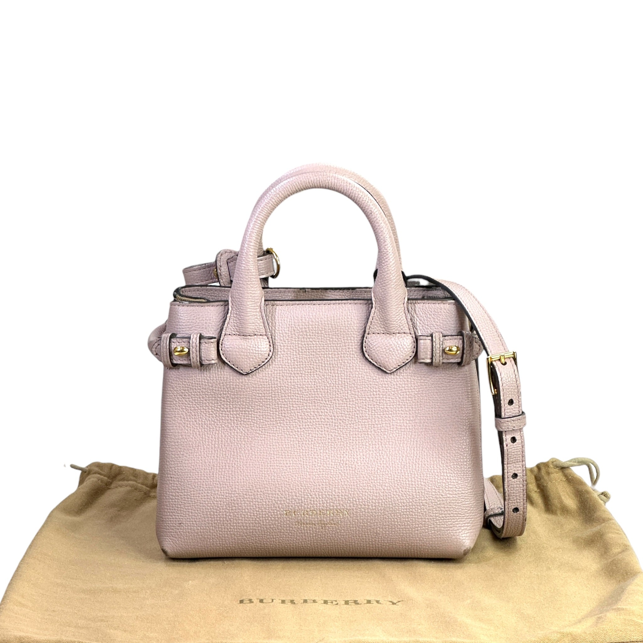 Burberry Baby Banner Mini Pink Calf Skin Tote