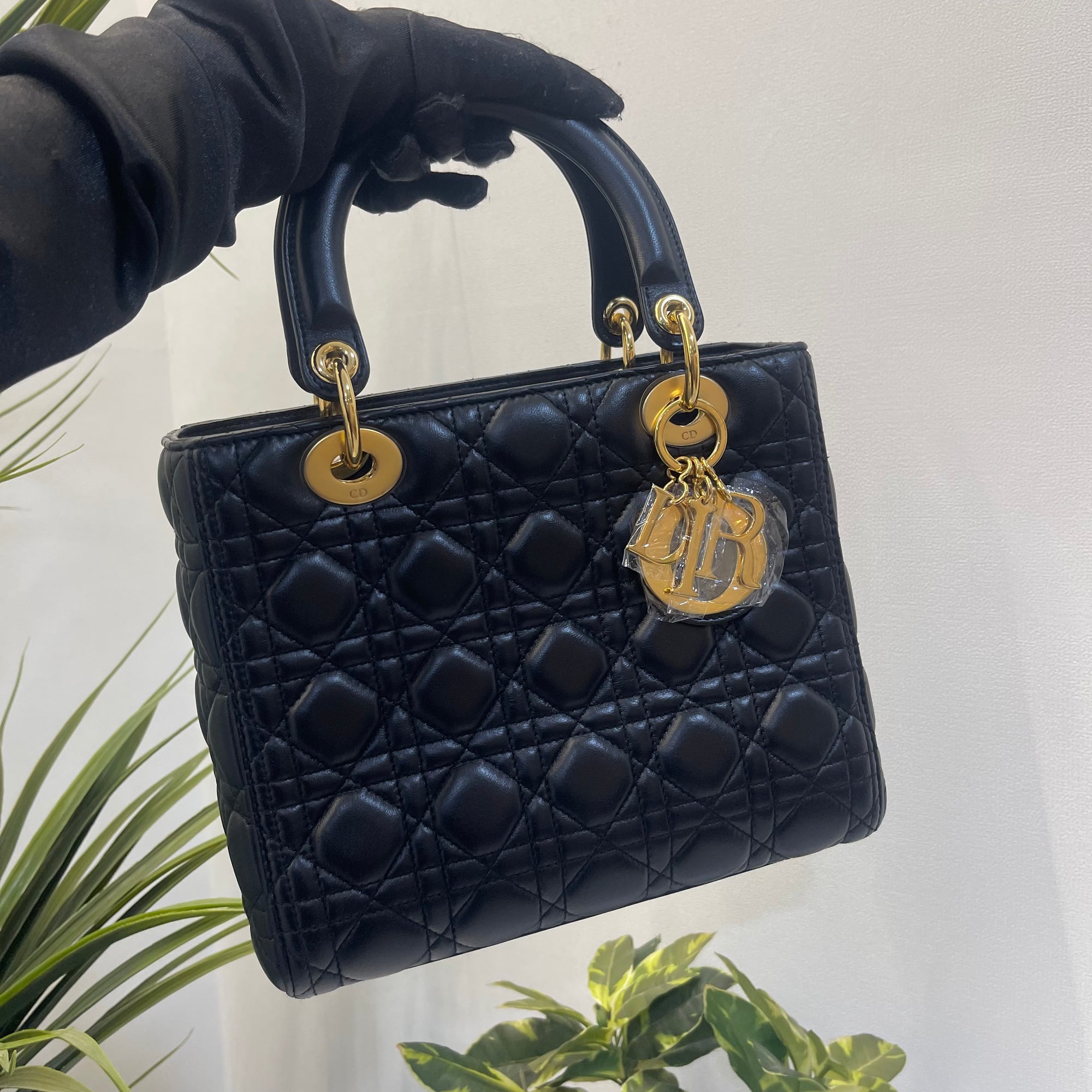 Christian Dior Mini Lady Dior Black Cannage Bag