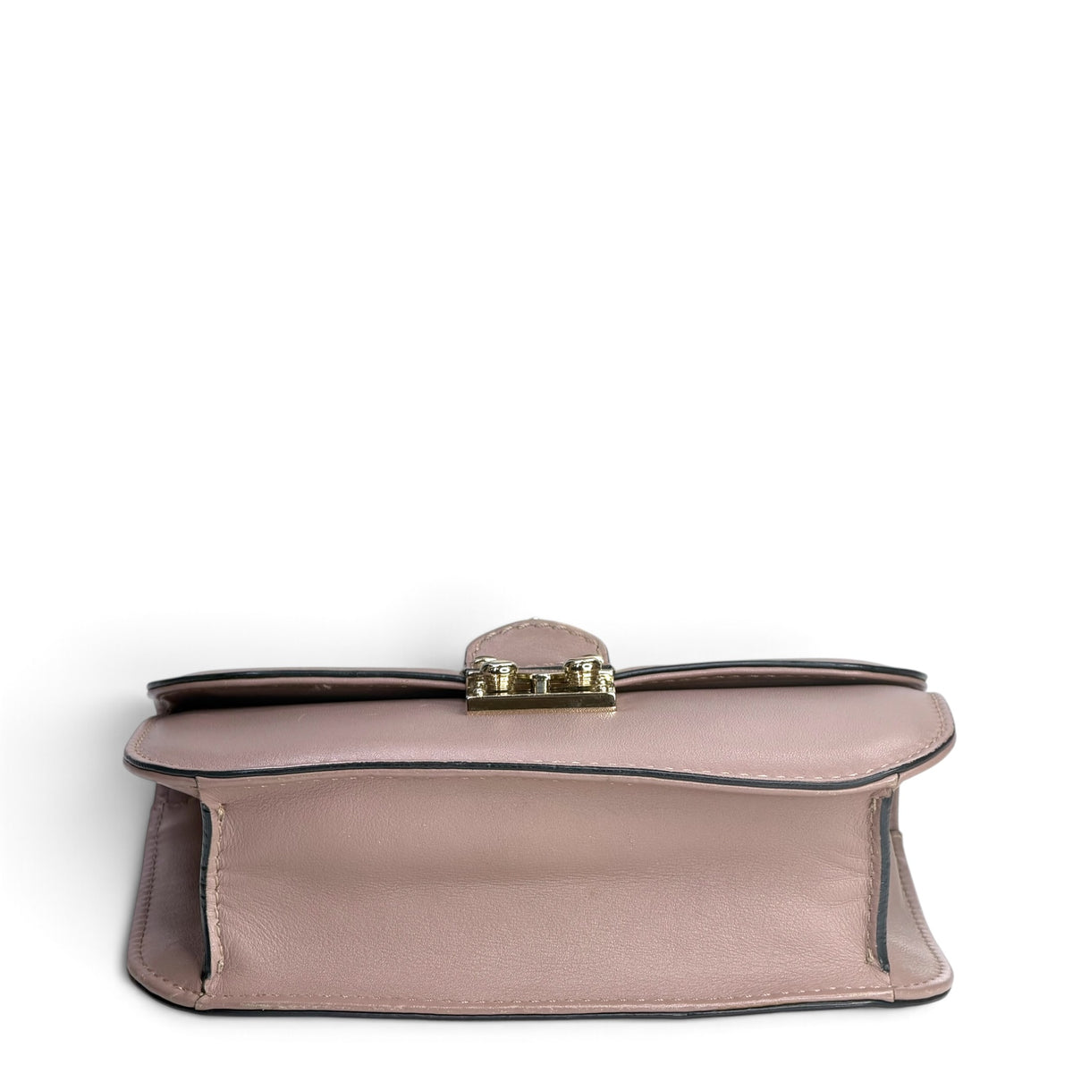 Valentino Garvani Glam Lock Small Pink Leather Flap Crossbody Bag