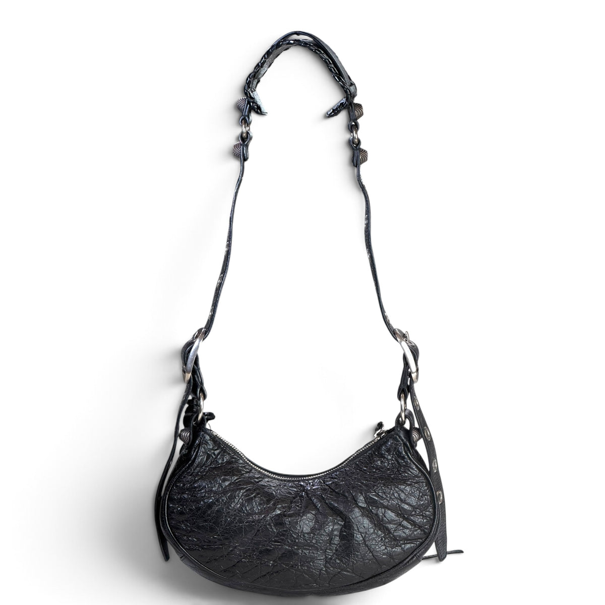 Balenciaga Le Cagole xs Black Leather Shoulder Bag