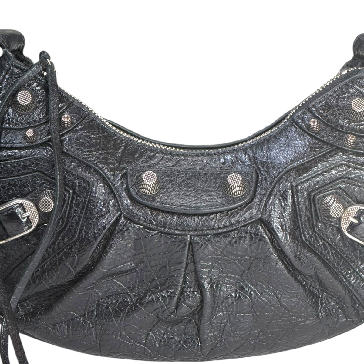 Balenciaga Le Cagole xs Black Leather Shoulder Bag