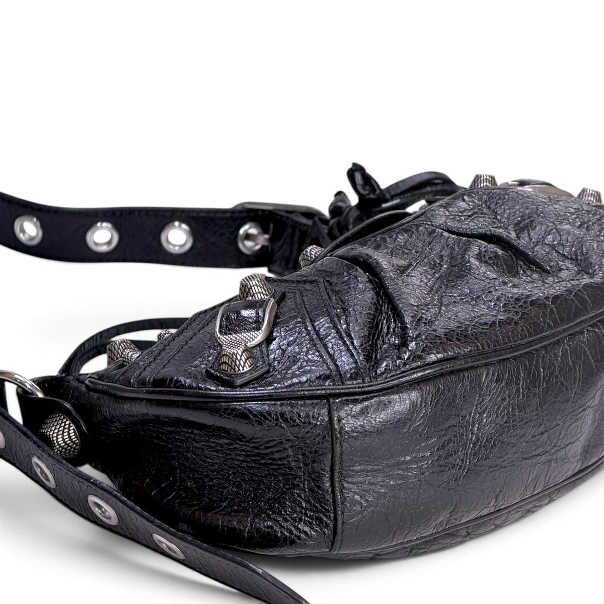 Balenciaga Le Cagole xs Black Leather Shoulder Bag